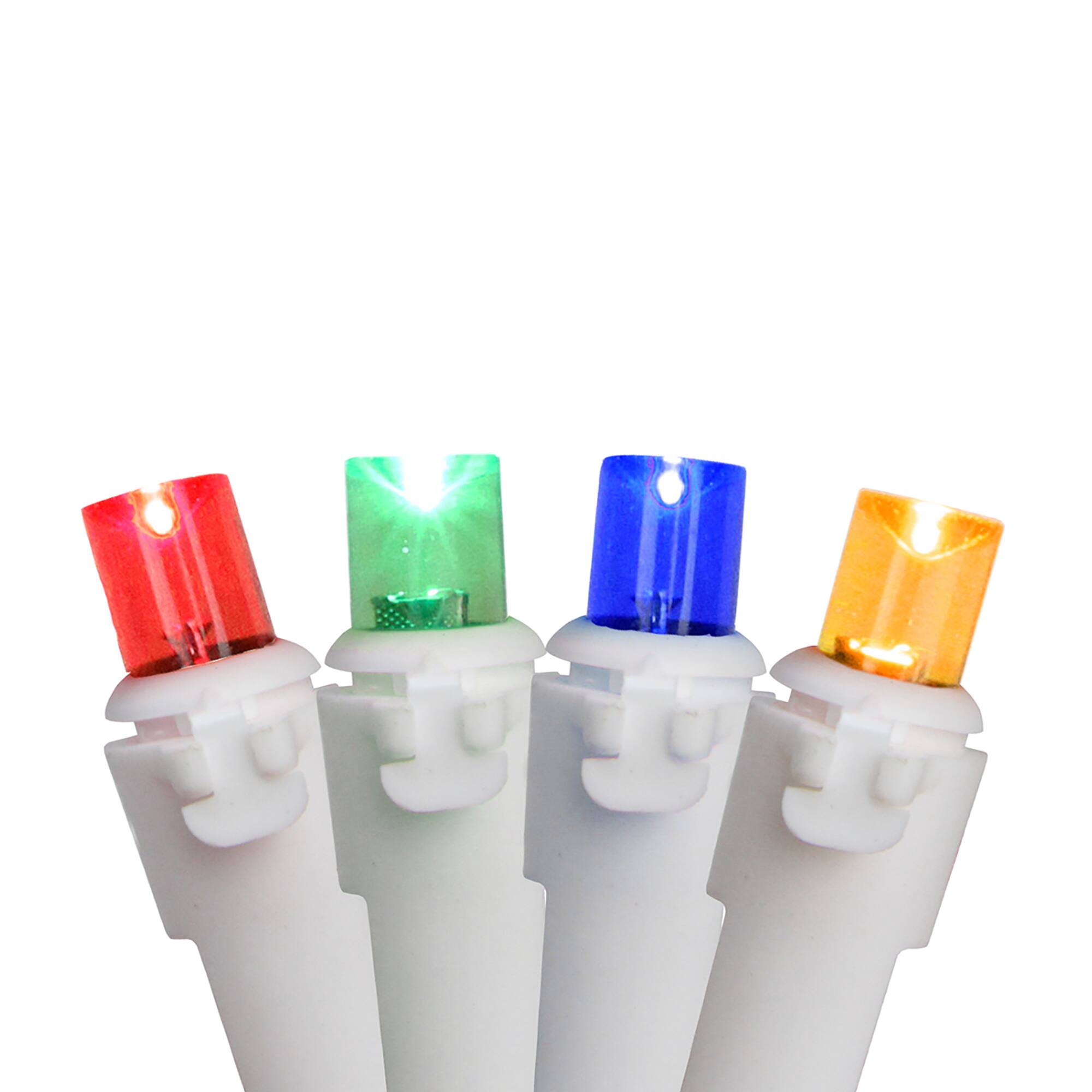 100ct. LED Wide Angle Christmas String Lights with White Wire