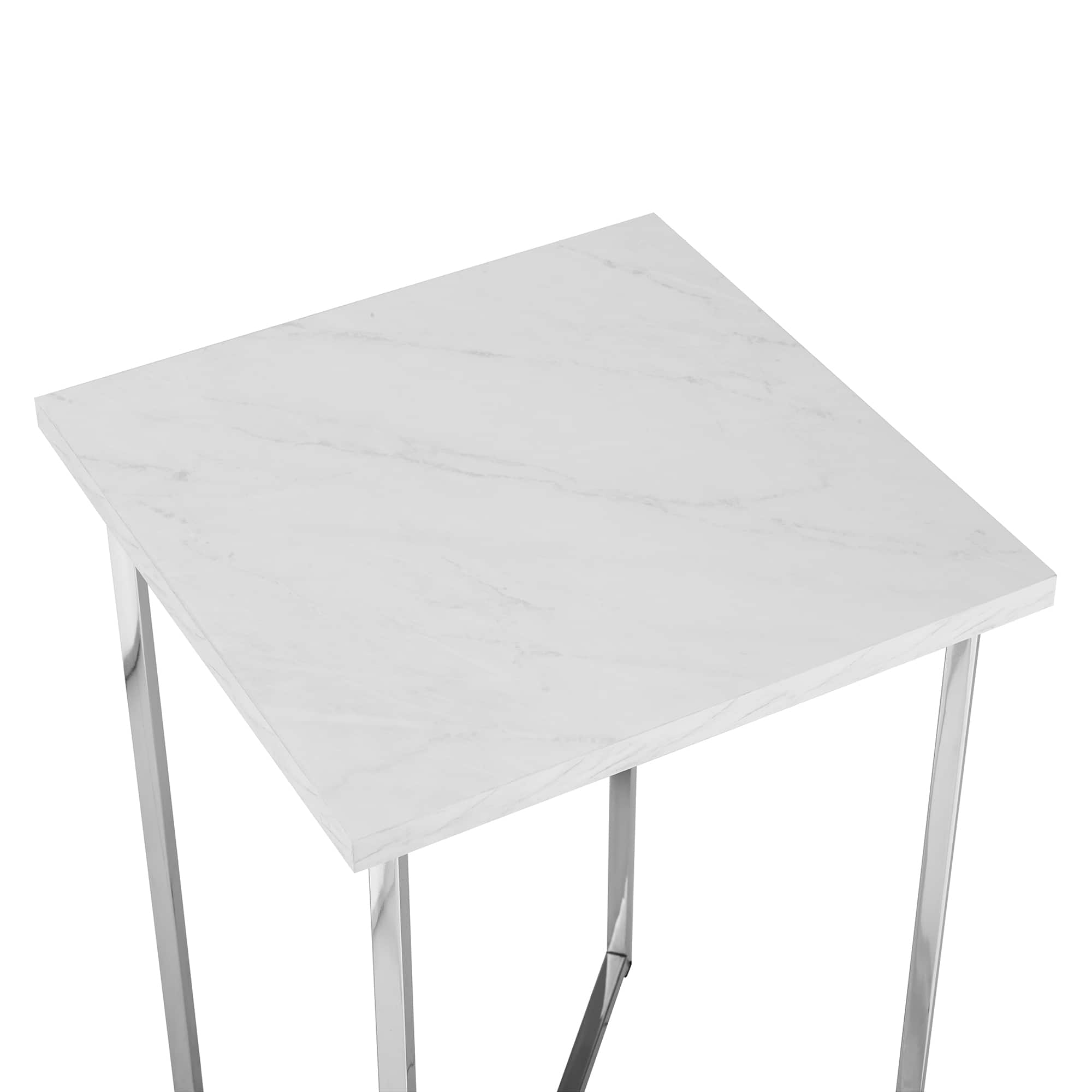 Walker Edison Luxe Modern Glam Square Side Table