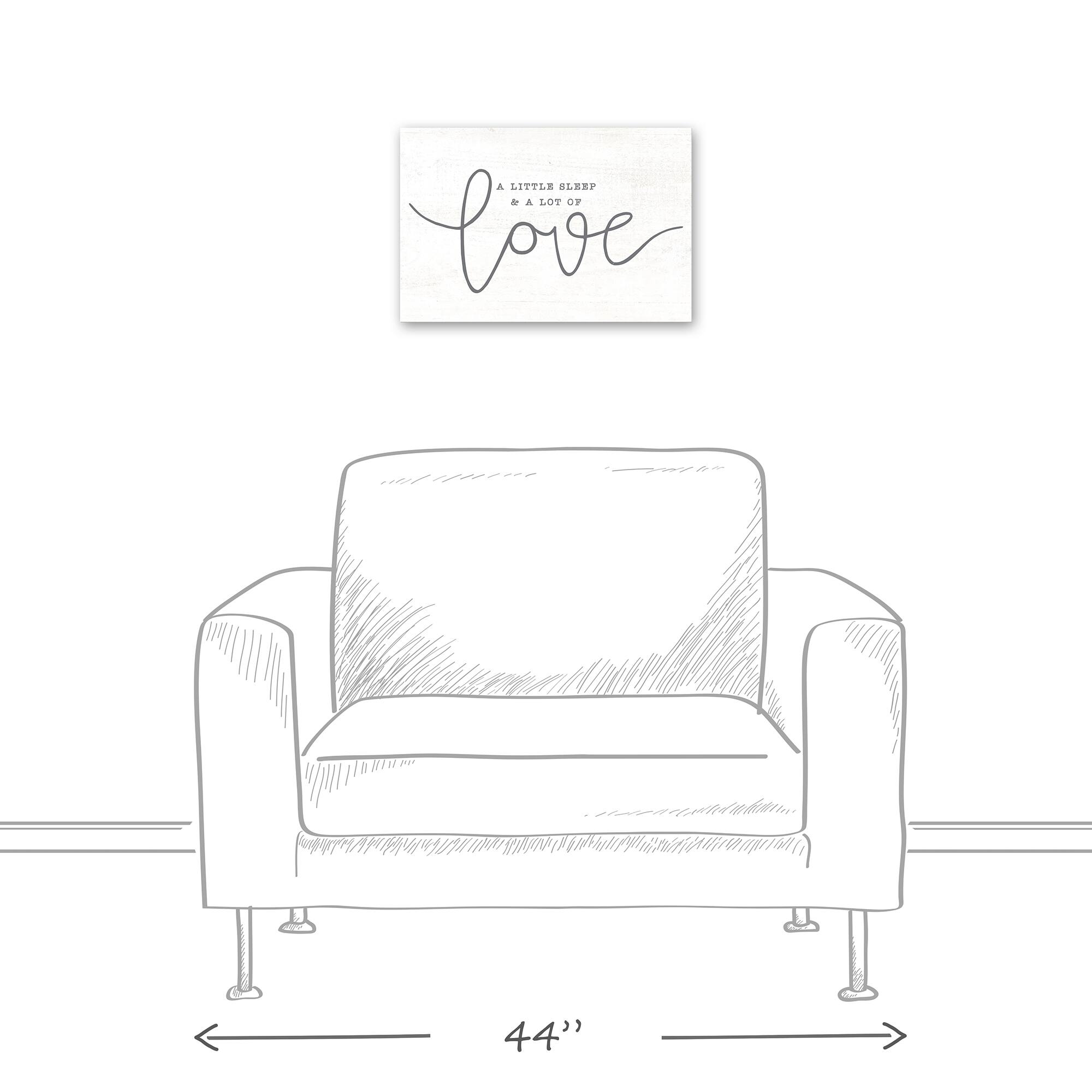 A Little Sleep A Lot of Love 12" x 18" Canvas Wall Art