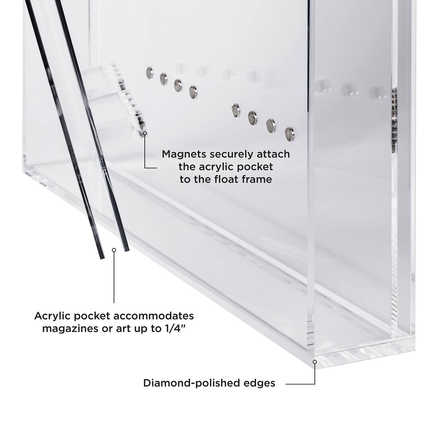 Wexel Art 8.5" x 11" Magazine Float Frame for Booklets