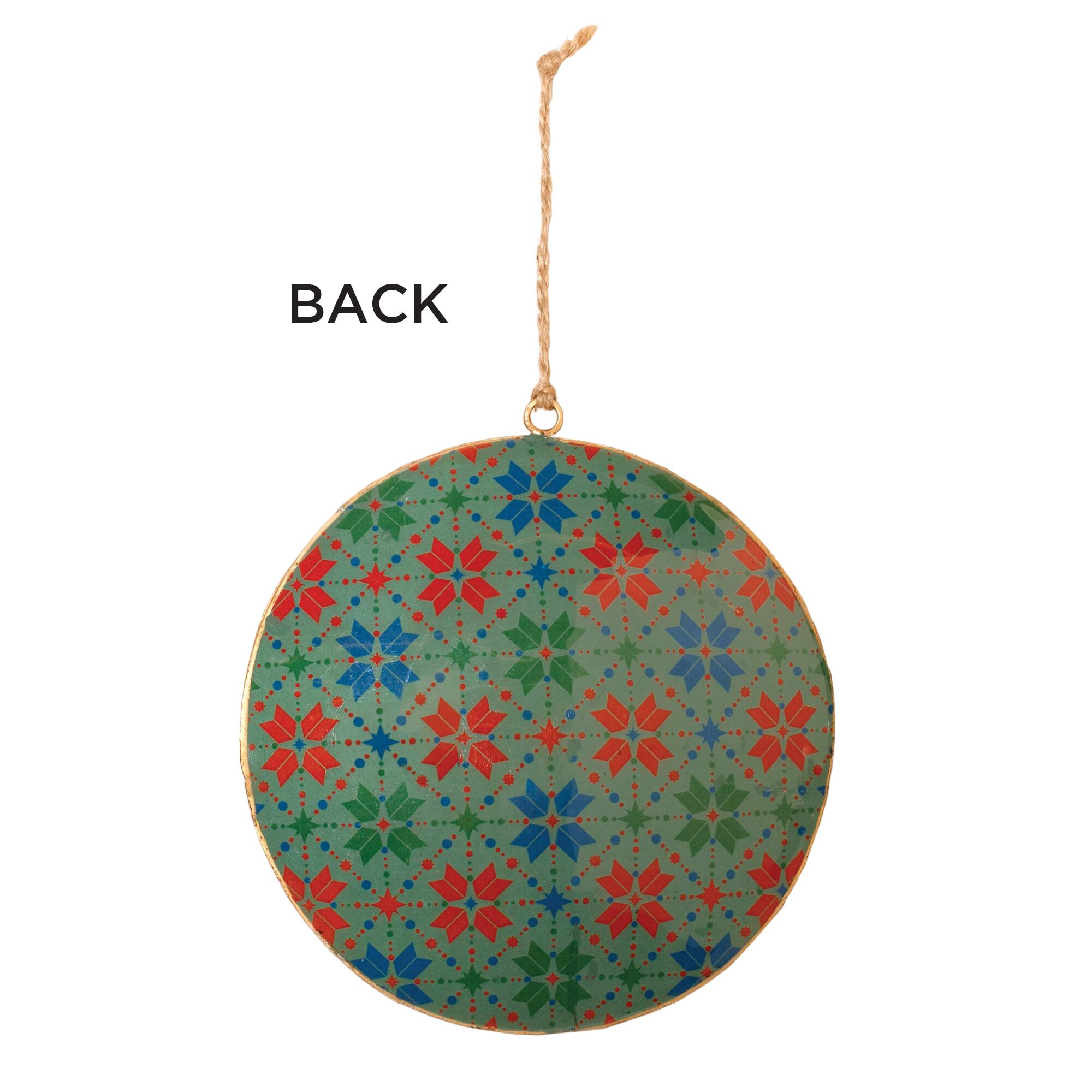 6" Ski & Snowboard Forest Metal Disc Ornaments Set