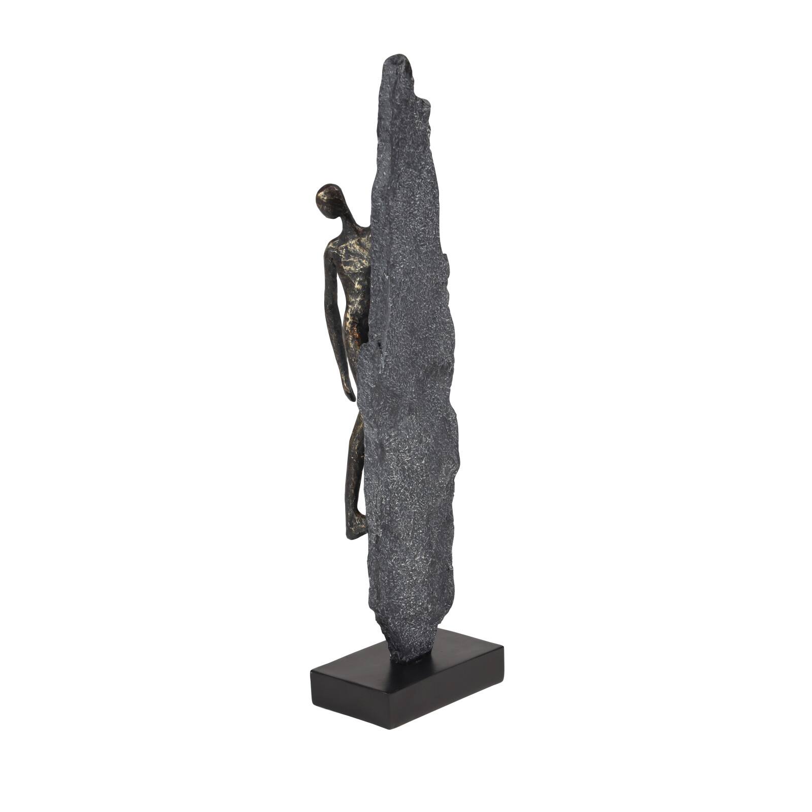 Bronze Resin Industrial Sculpture, Climbing 19" x 6" x 5"