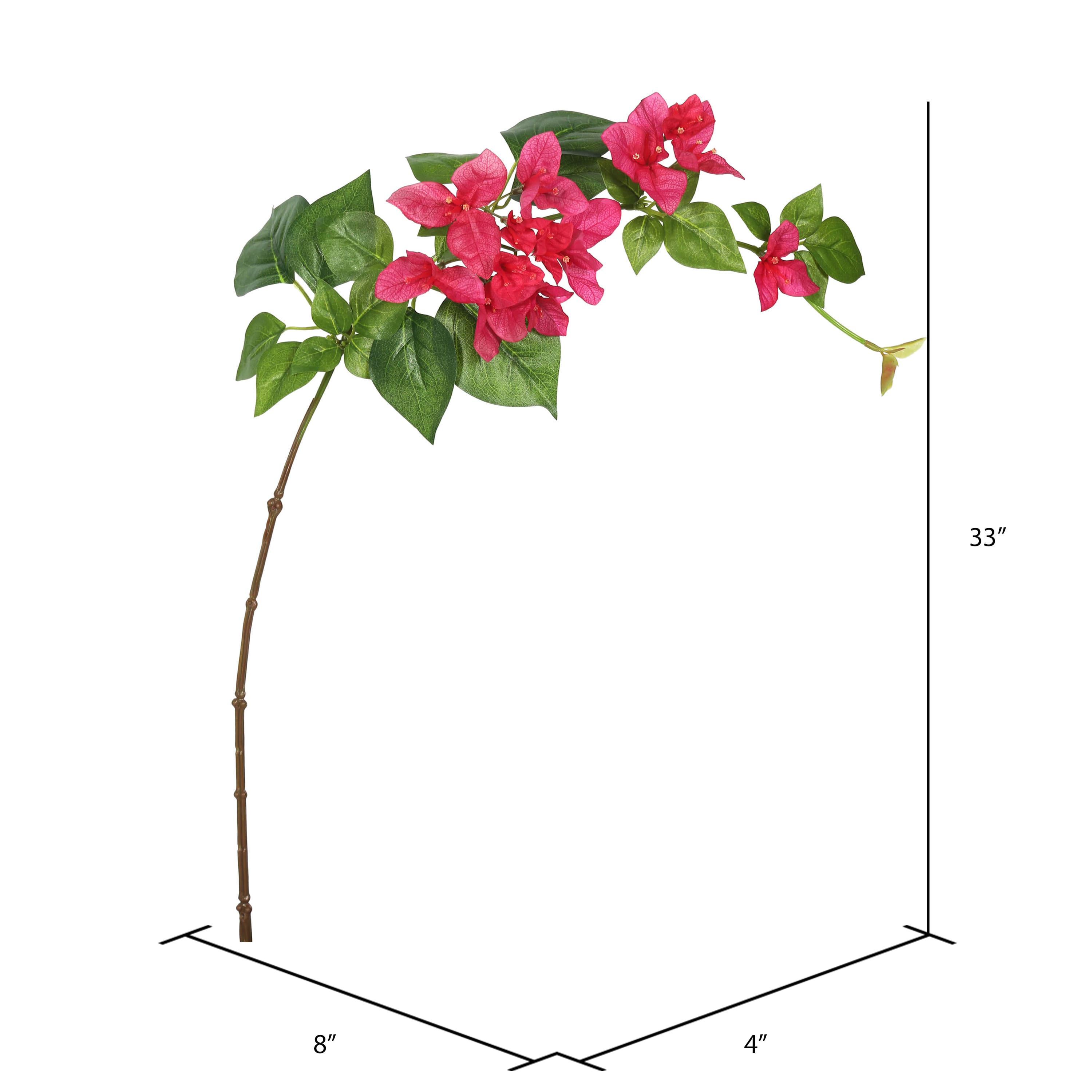 Fuchsia Single Bougainvillea Artificial Stem, 3ct.