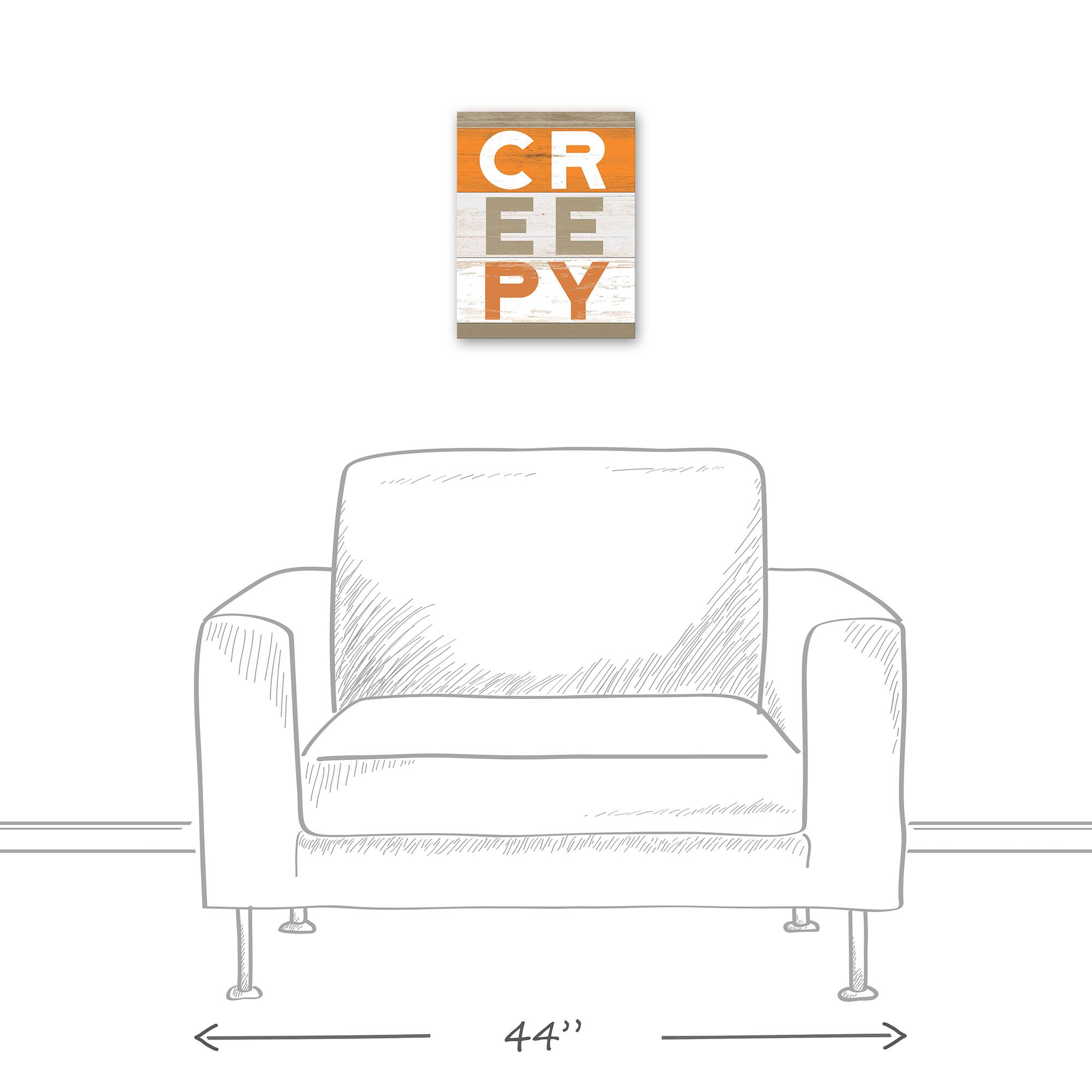 Creepy Wood Slats Canvas Wall Art