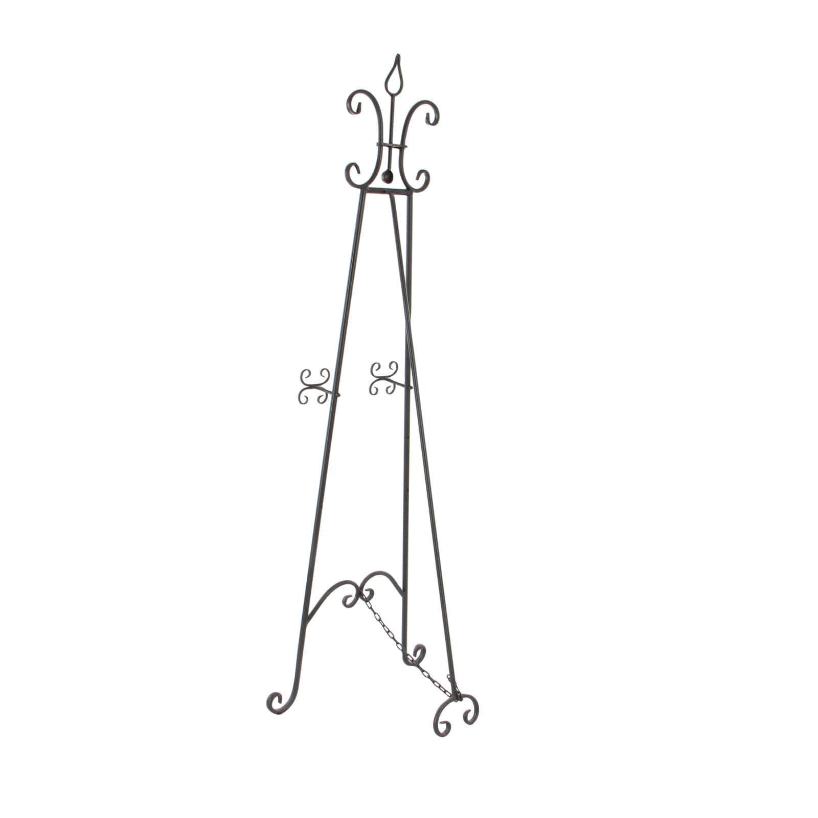 66'' Black Iron Traditional Easel