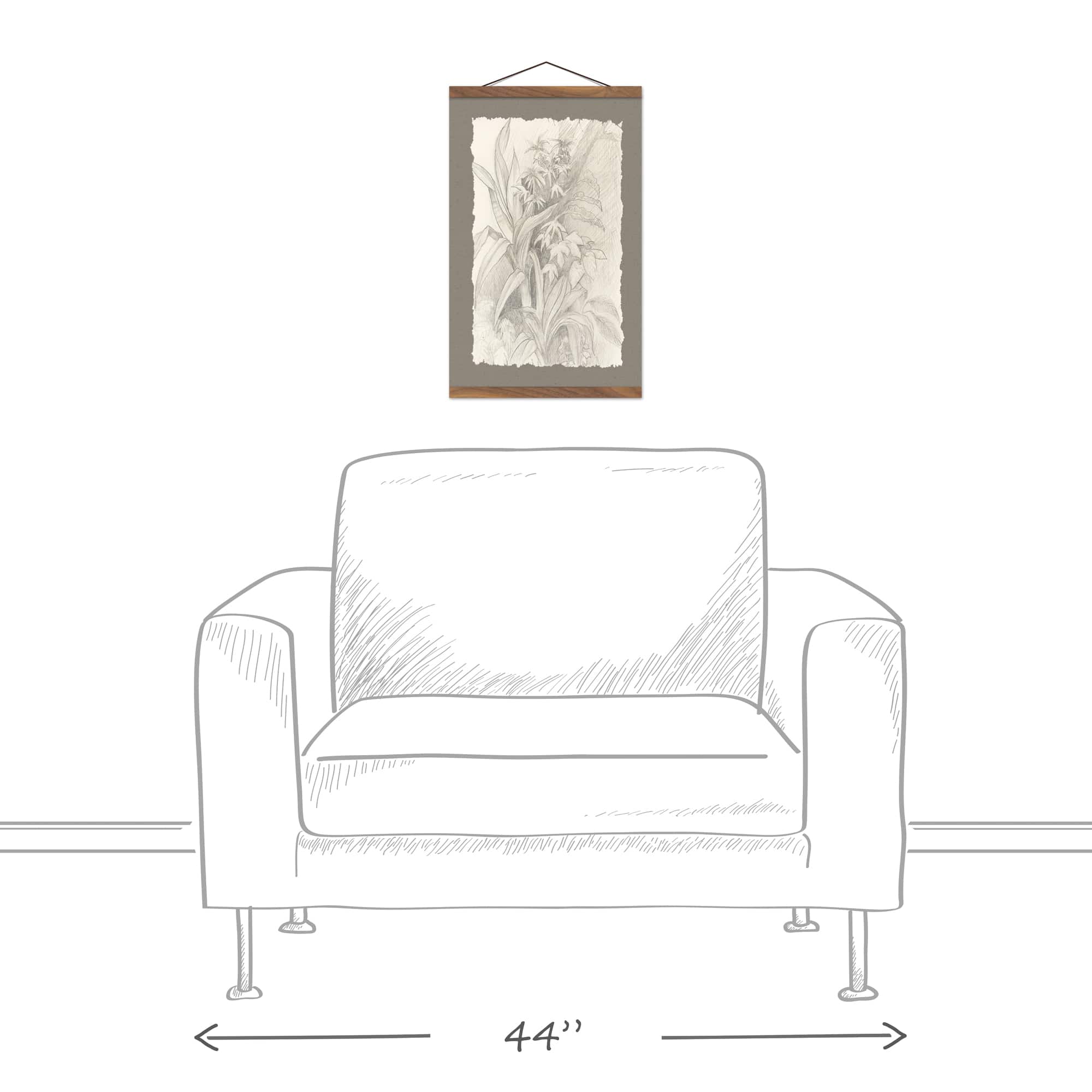 Boho Home Garden Teak Hanging Canvas