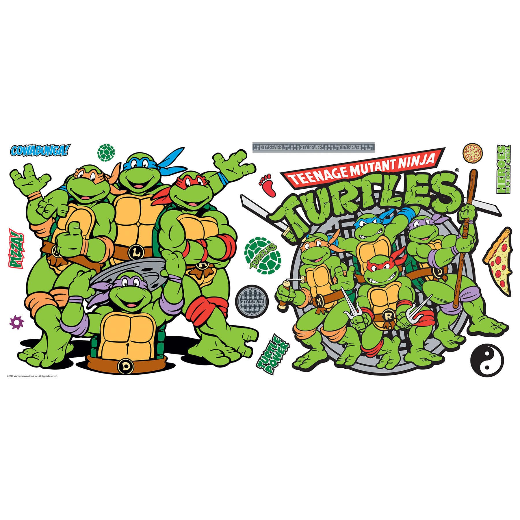 RoomMates Teenage Mutant Ninja Turtles Peel & Stick Giant Wall Decals