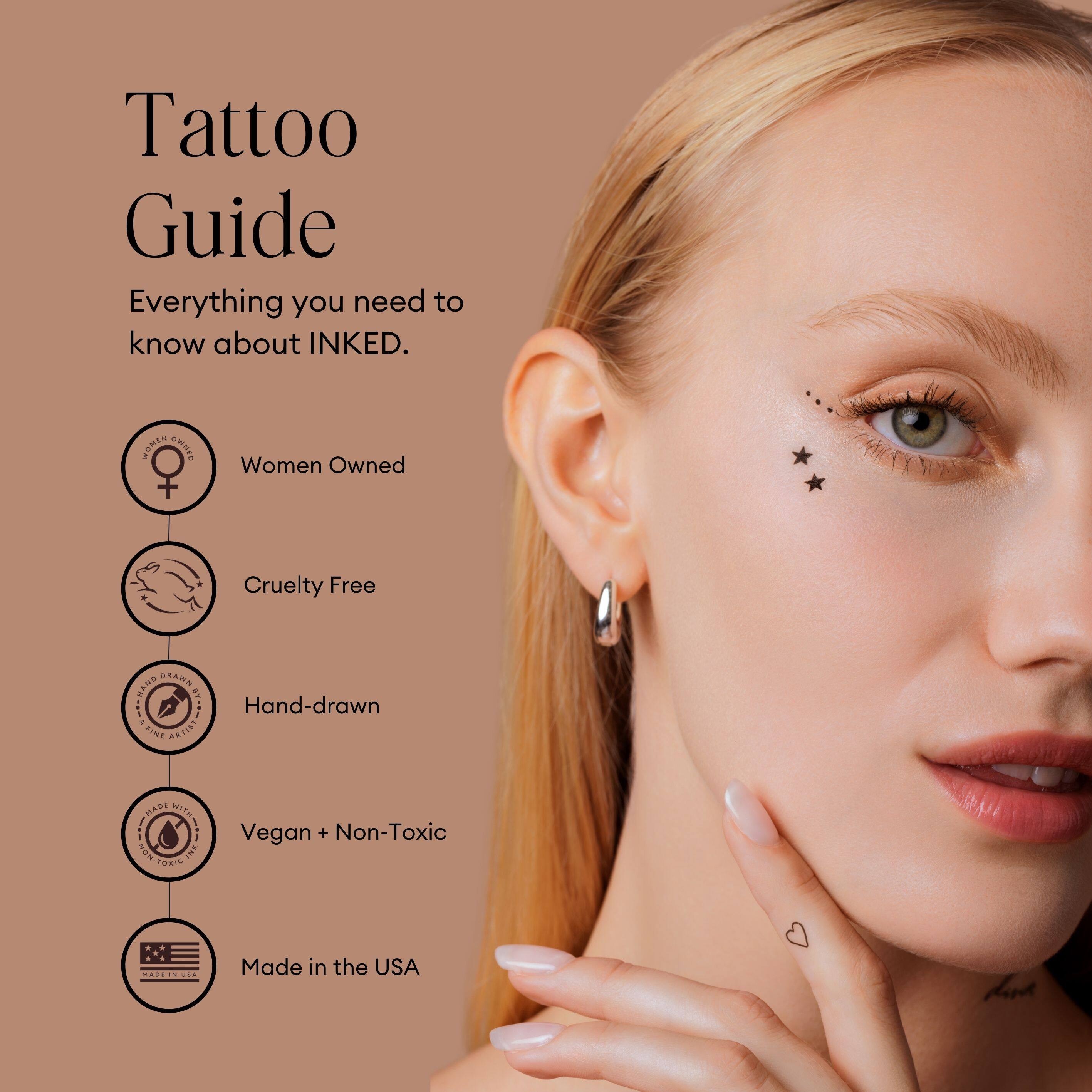 Inked2 Tiny Tats Hand Drawn Temporary Tattoos