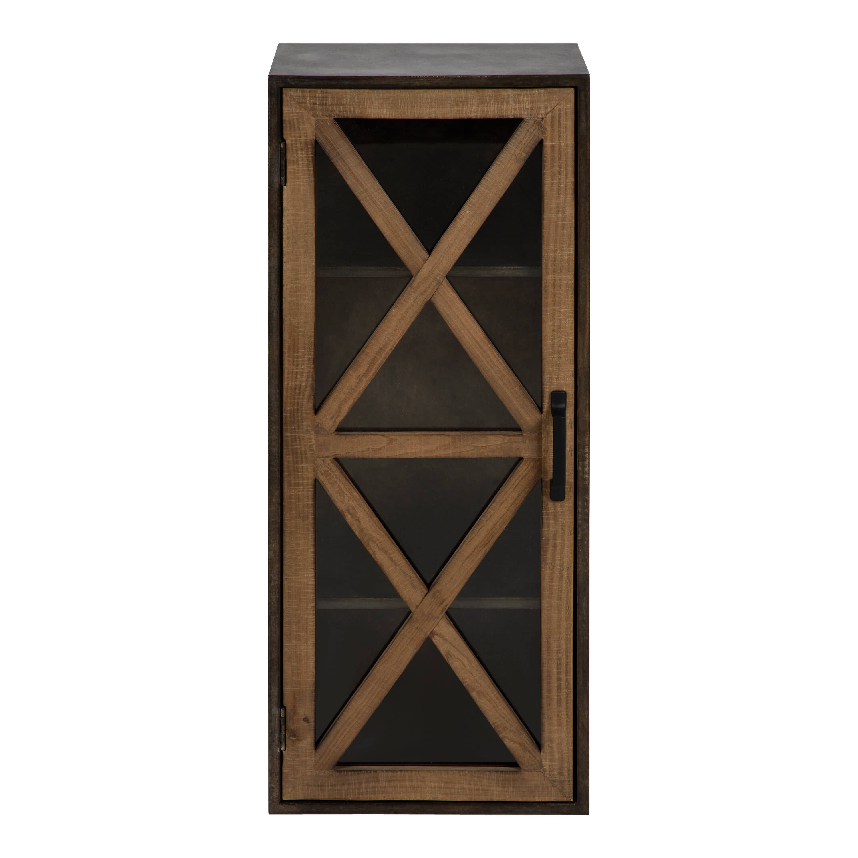 Kate and Laurel Mace Decorative Rustic Floating Storage Cabinet