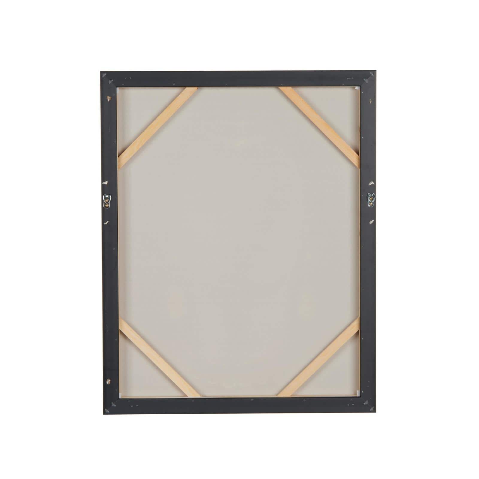 Black Canvas Woman Framed Wall Art with Gold Foil and Jewelry Accents