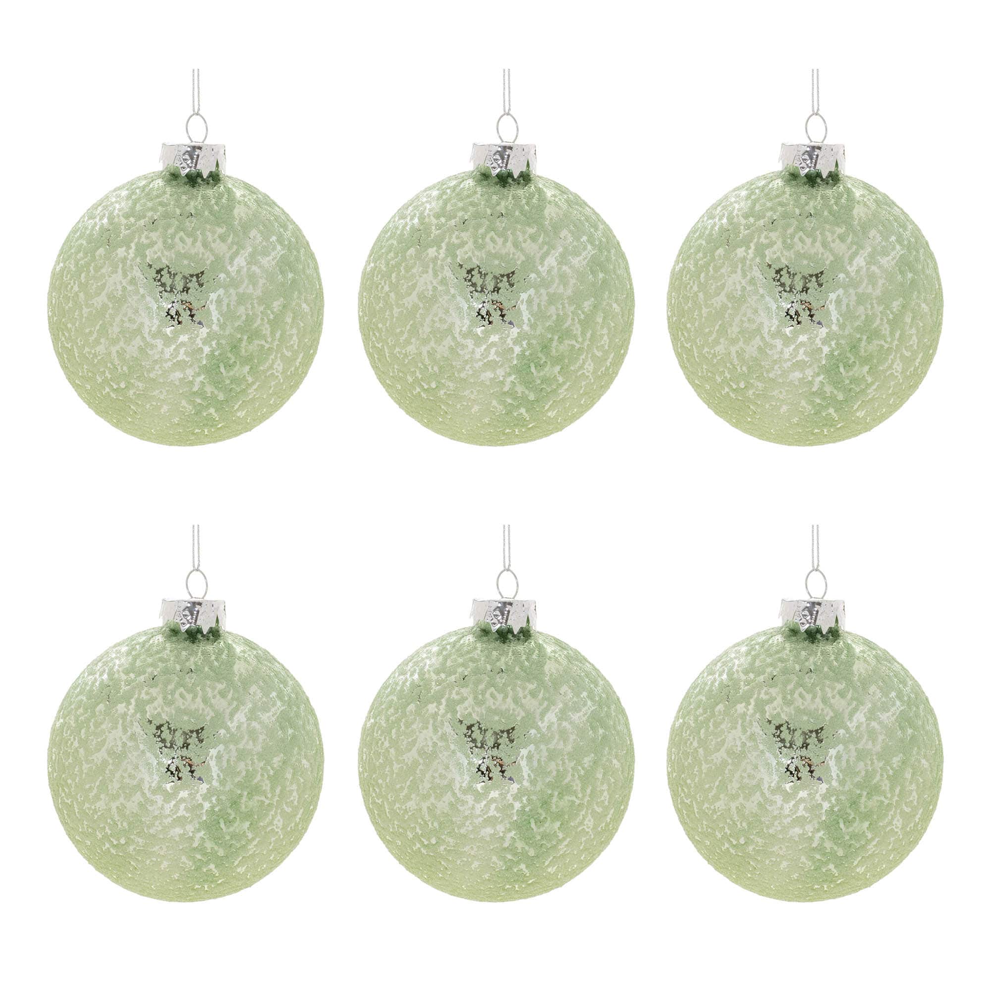 4" Beaded Glass Ball Ornaments, 6ct.