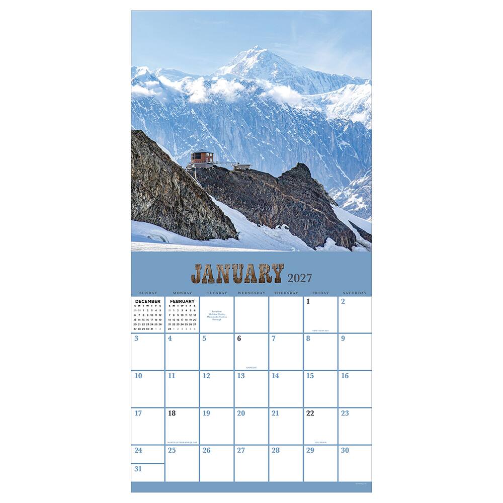 2027 Alaska Wall Calendar