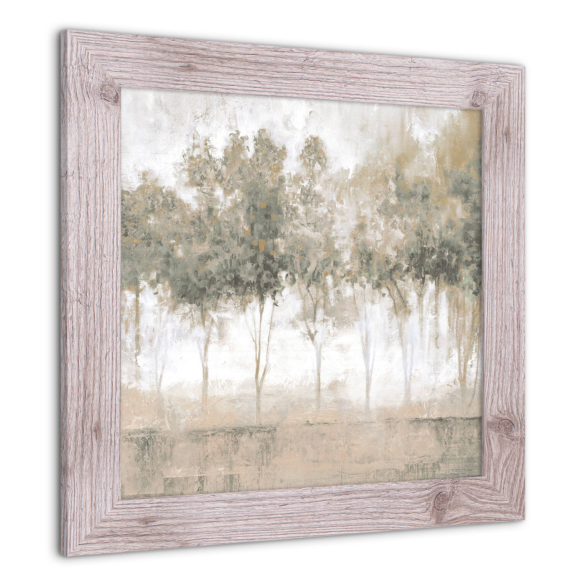 Framed Western Faded Antique Treeline Print