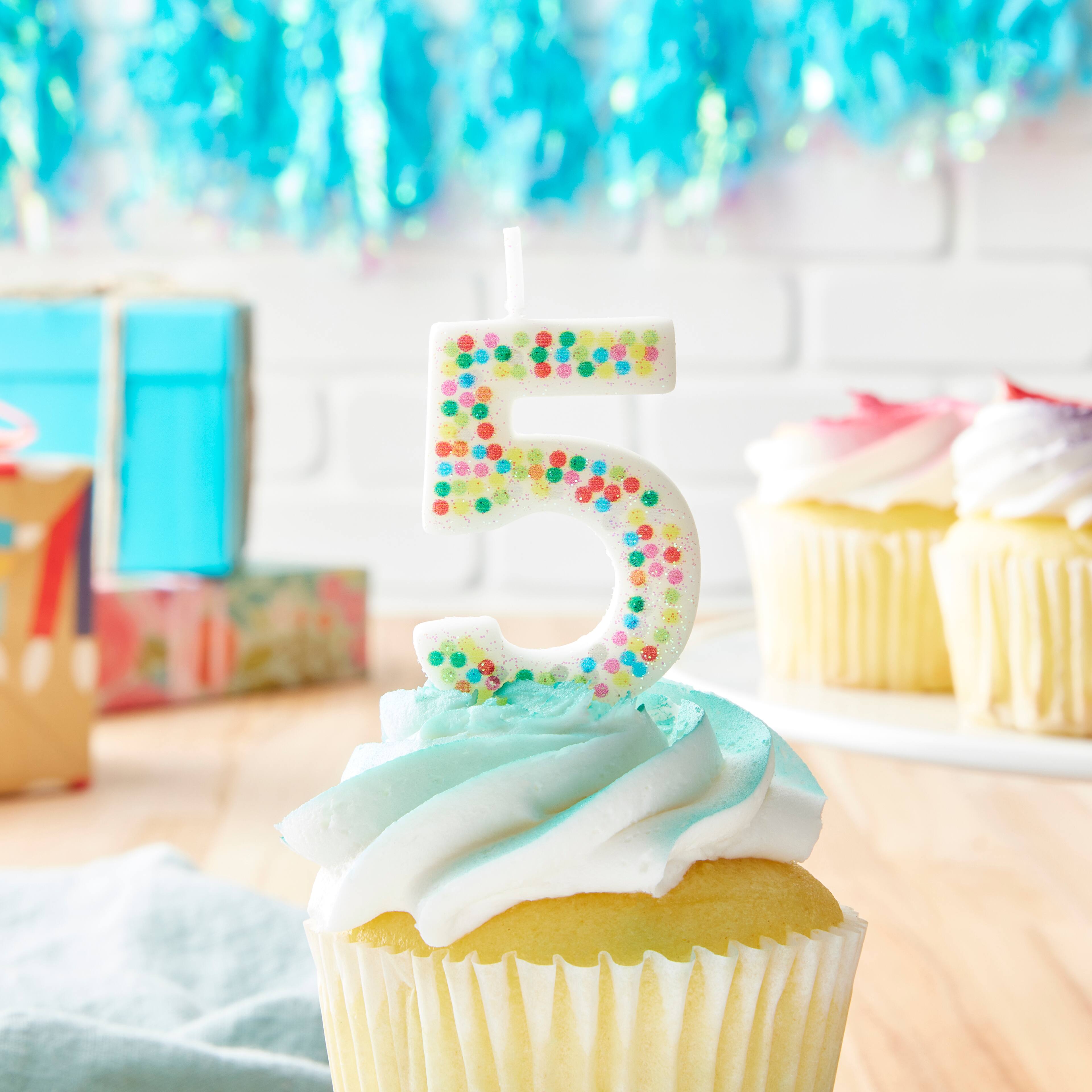 Confetti Number Birthday Candle by Celebrate It™