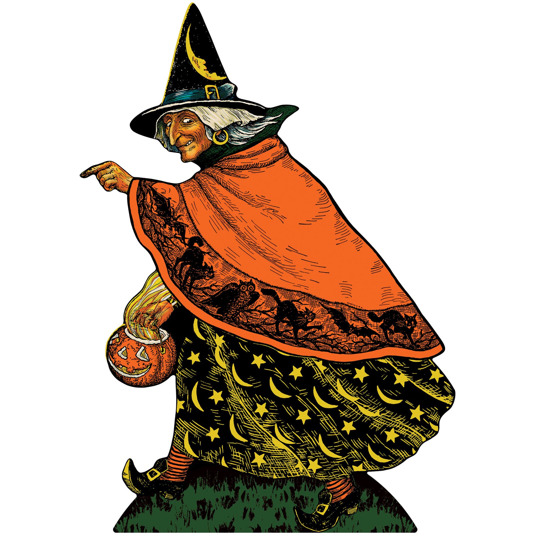 Beistle 5ft. Vintage Halloween Witch Stand-Up with Easel
