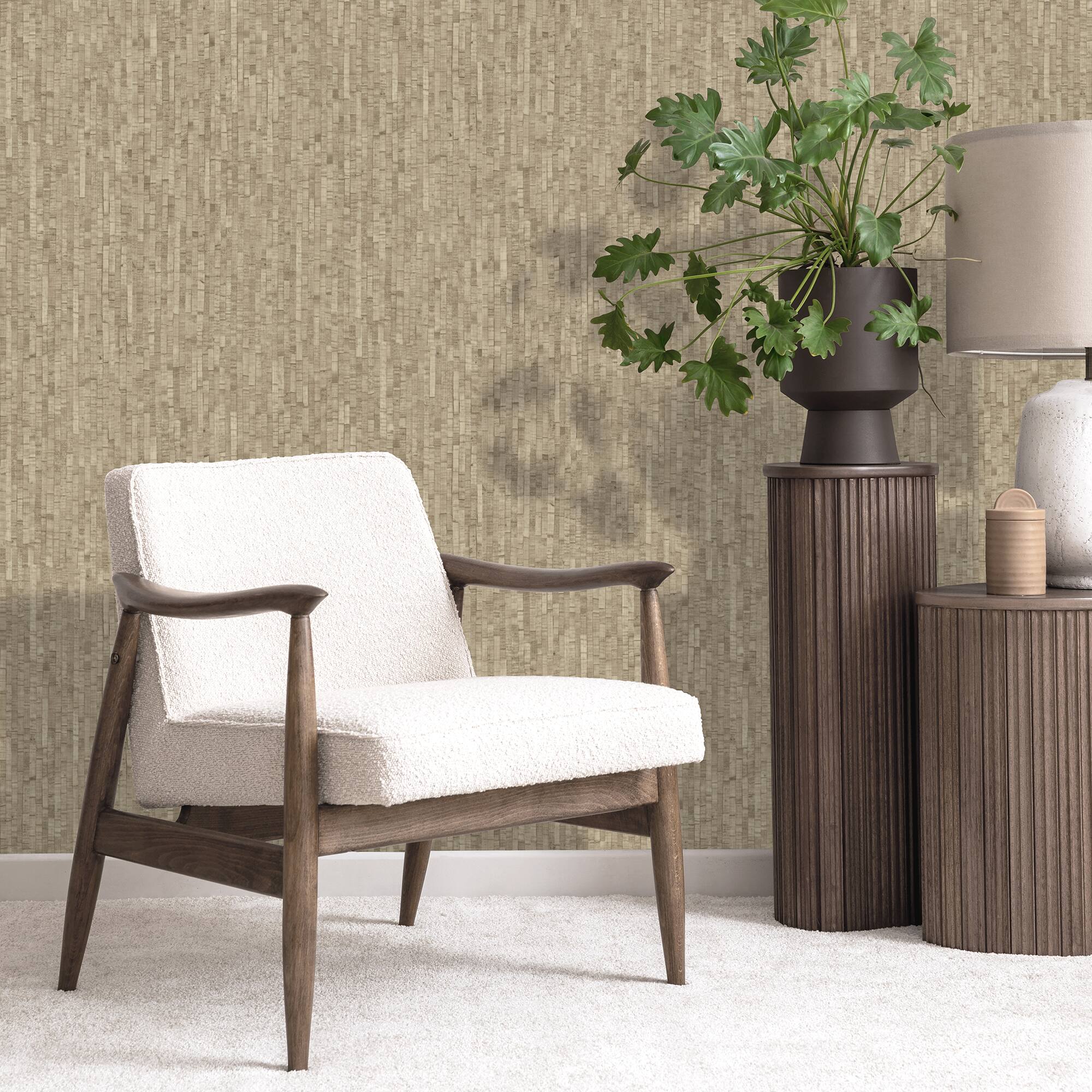 Designs Direct Faux Natural Straw Wallpaper