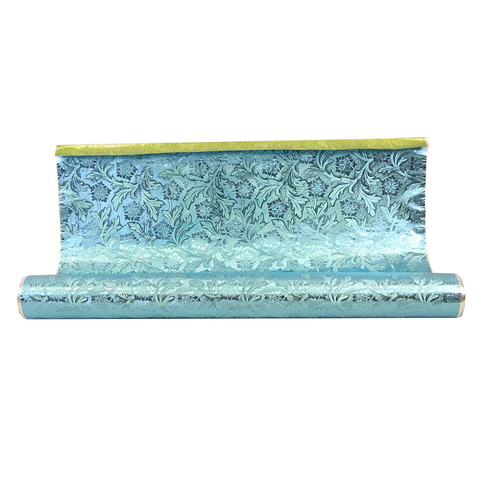 JAM Paper Windsor Cameo Floral Foil Wrapping Paper
