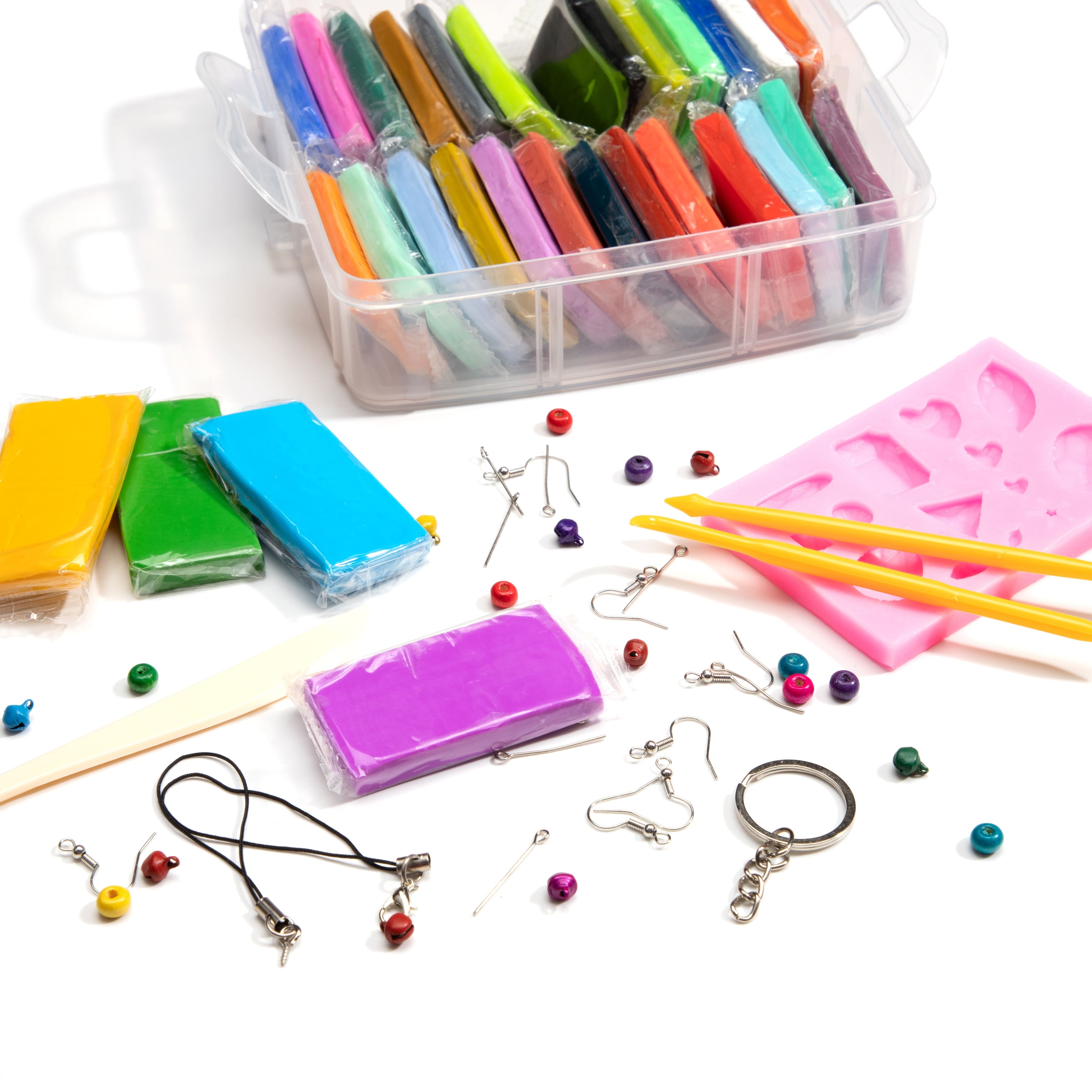 CousinDIY Multicolor Polymer Clay Jewelry Making Kit