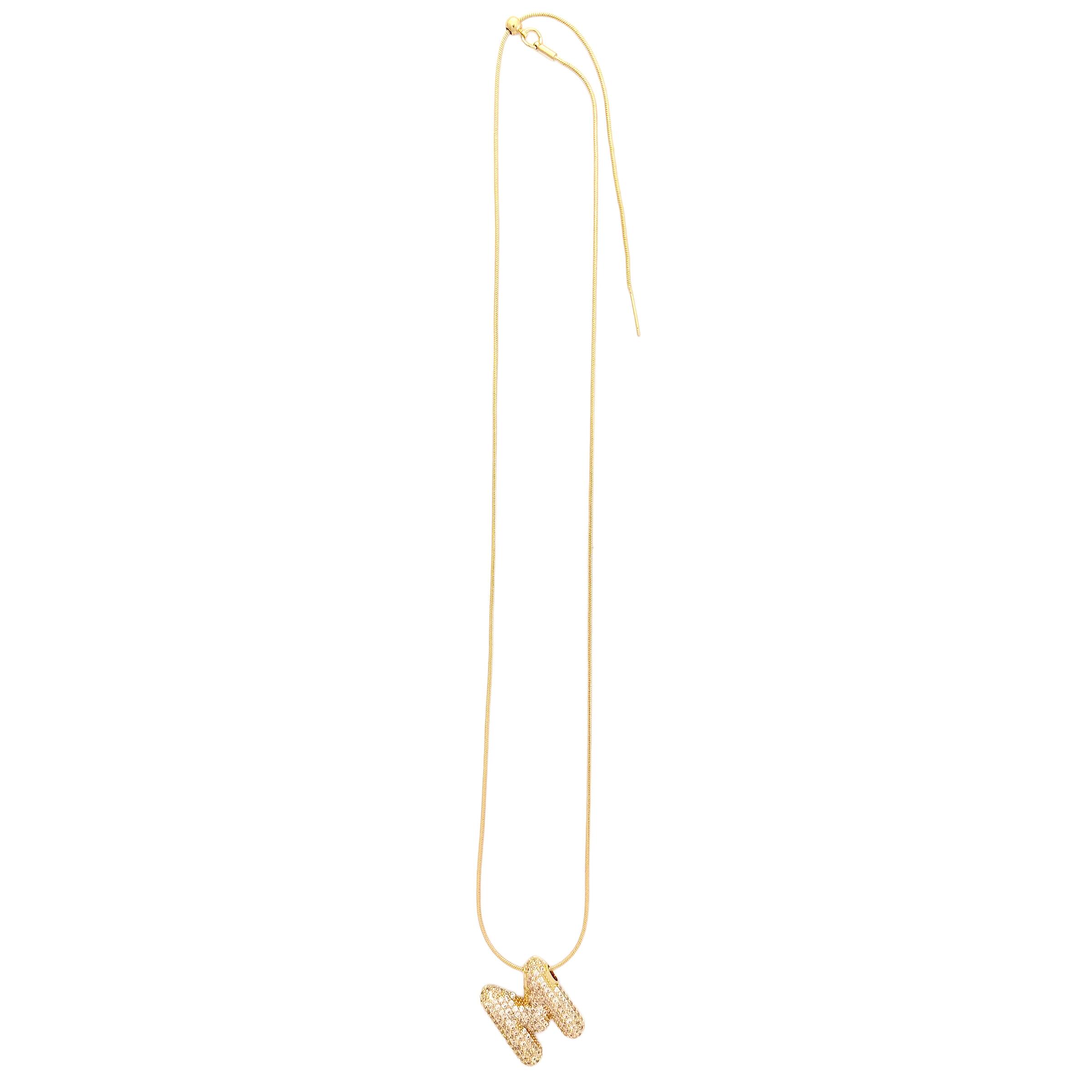 Charmed Bar Crystal-Studded Gold Letter Charm by Bead Landing