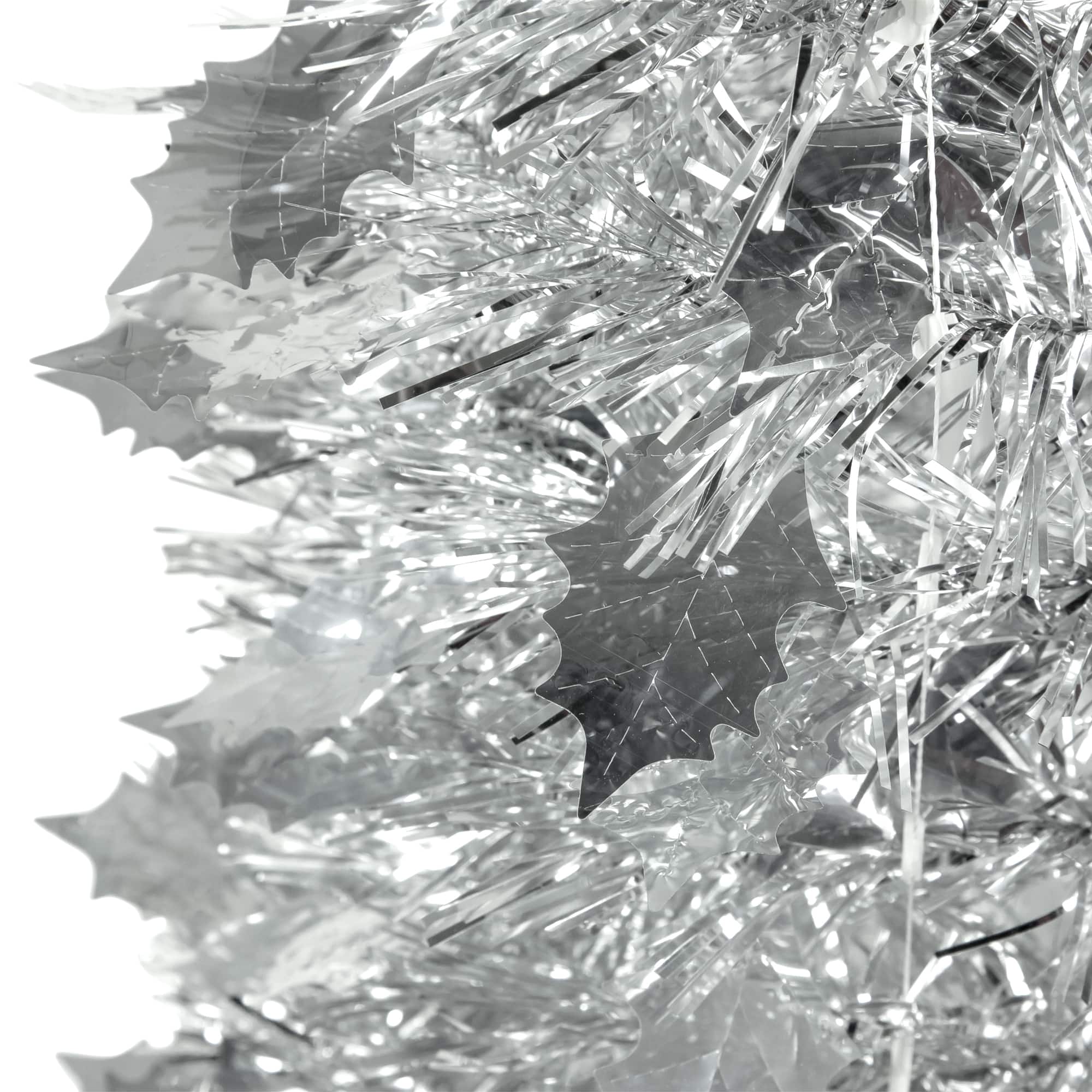 4ft. Unlit Silver Tinsel Pop-Up Artificial Christmas Tree