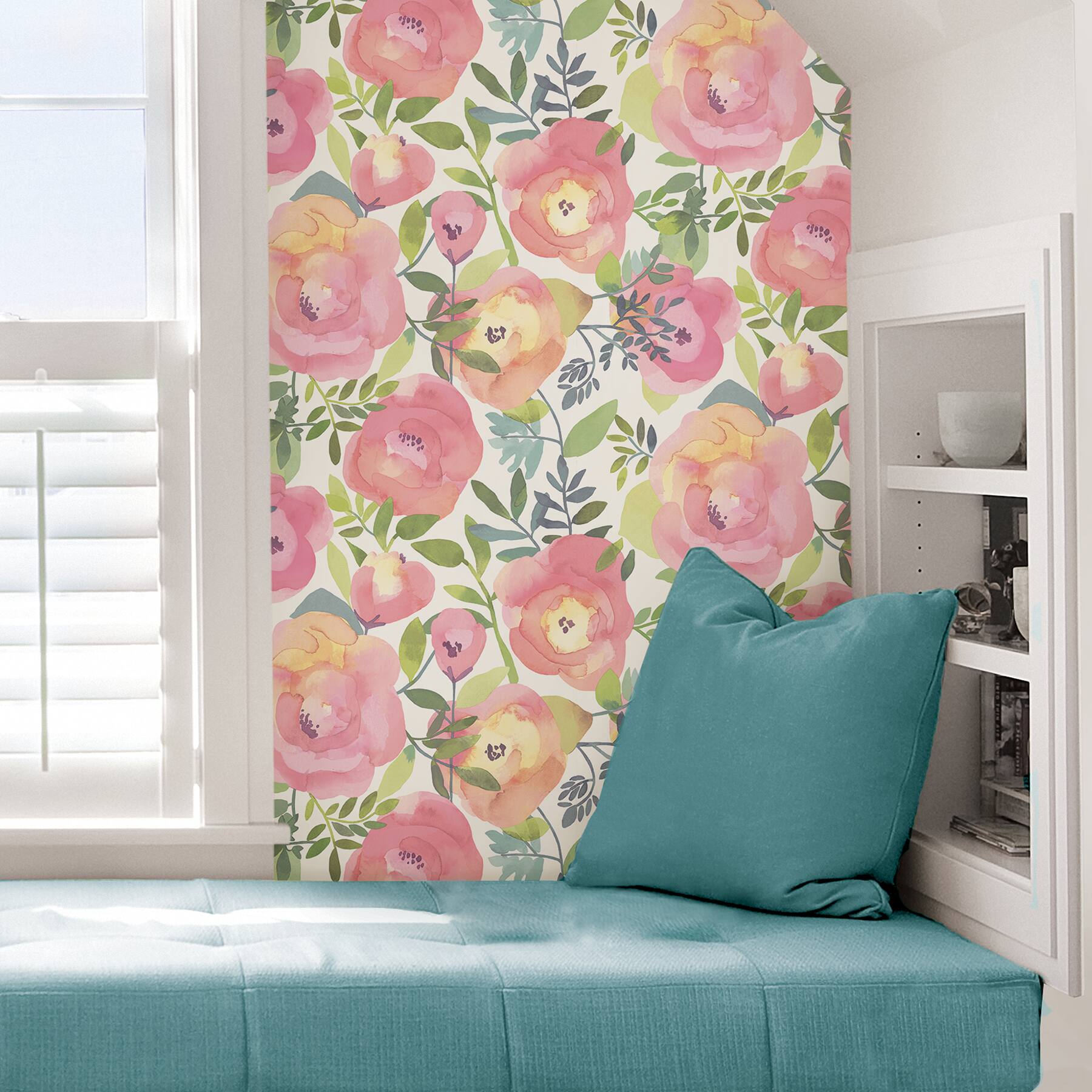 NuWallpaper Peachy Keen Pink Peel & Stick Wallpaper