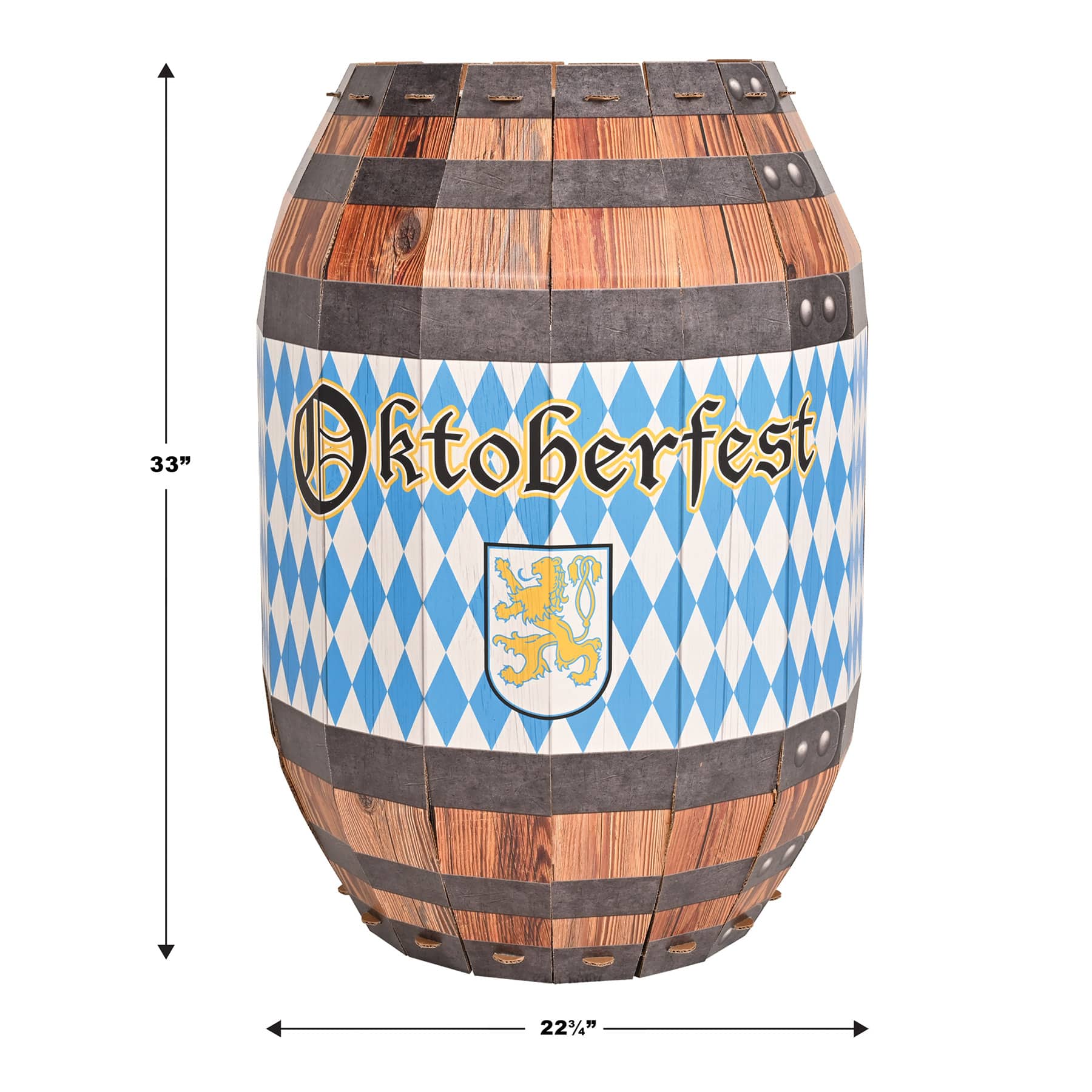 Beistle 33" x 22.75" 3D Oktoberfest Barrel Prop