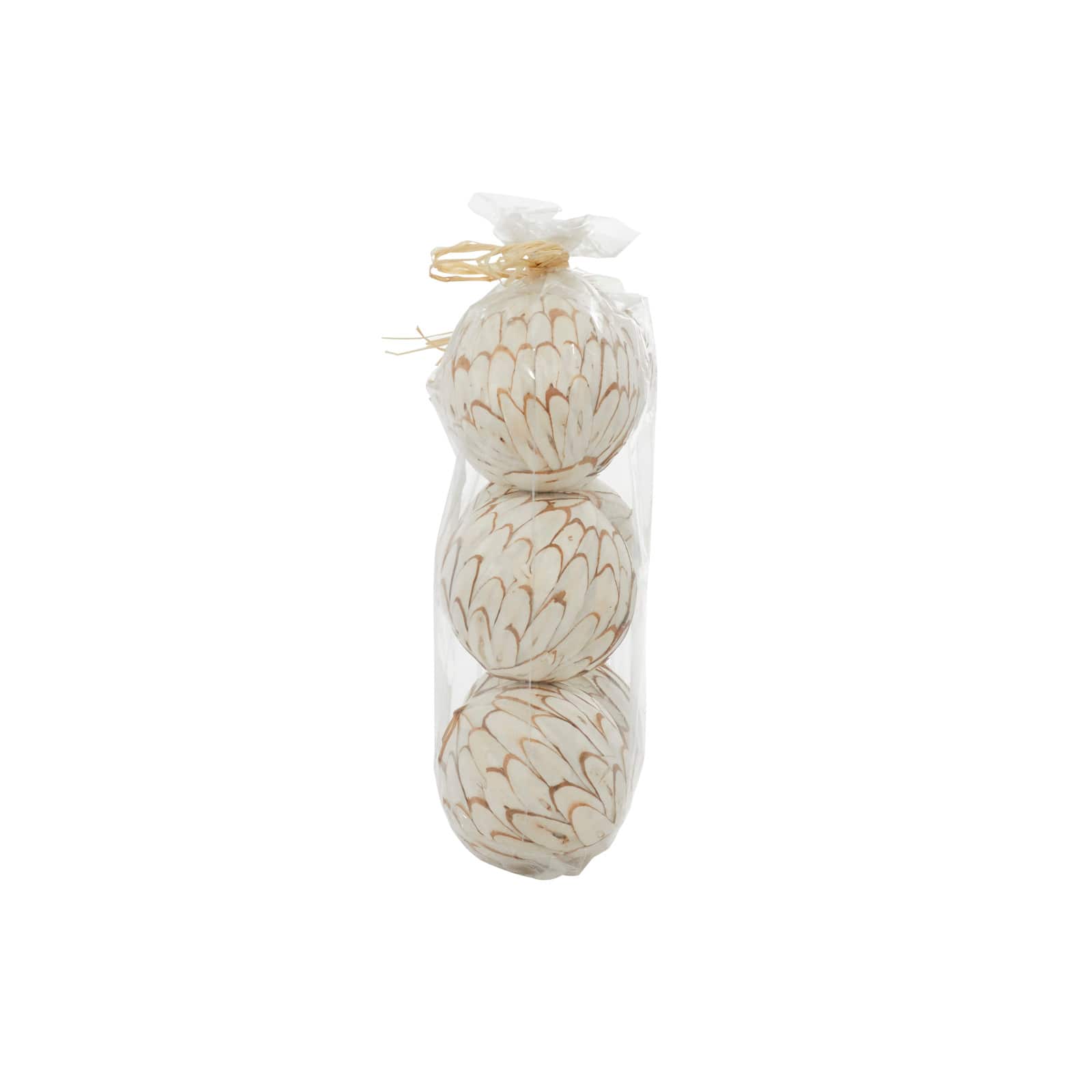 4" Natural Dried Floral Sola Ball Vase Filler Set