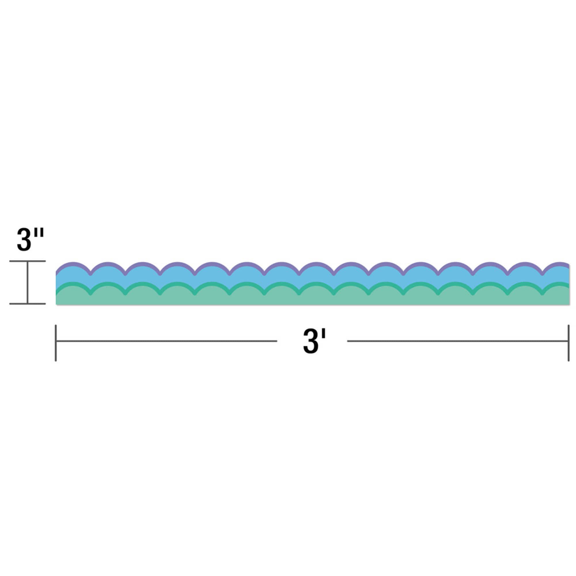 Carson Dellosa® Retro Remix Cool Waves Scalloped Borders, 6 Packs of 13