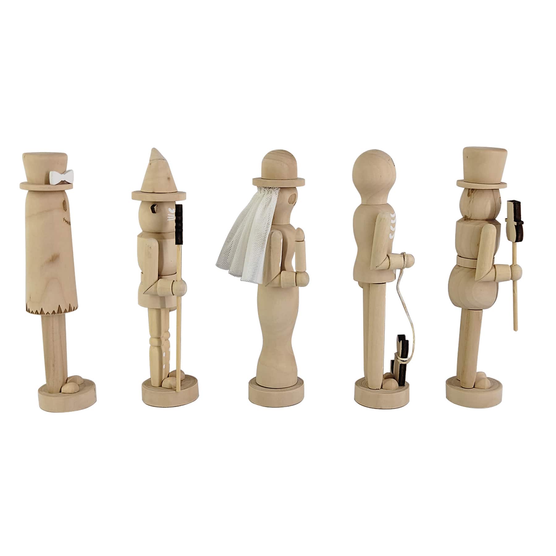 6" Halloween Icons DIY Wood Nutcracker Set by Make Market®