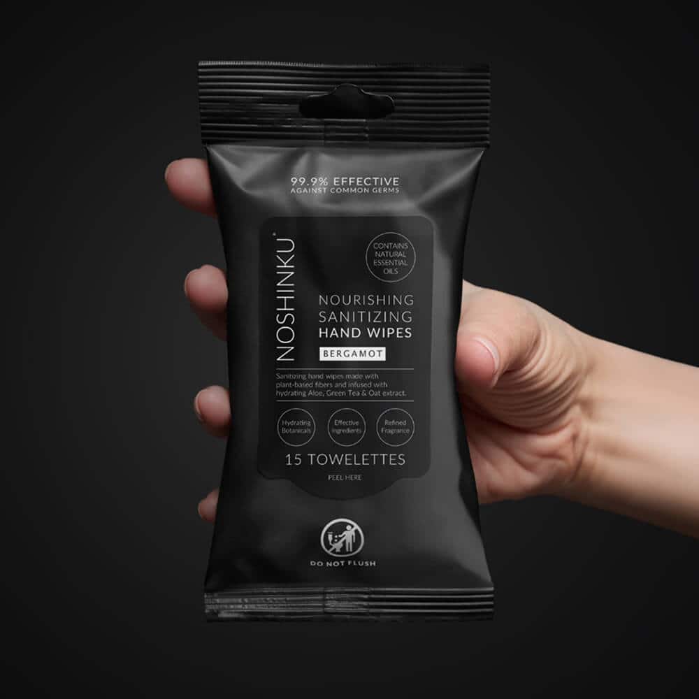 Noshinku Bergamot Nourishing Hand Sanitizing Wipes