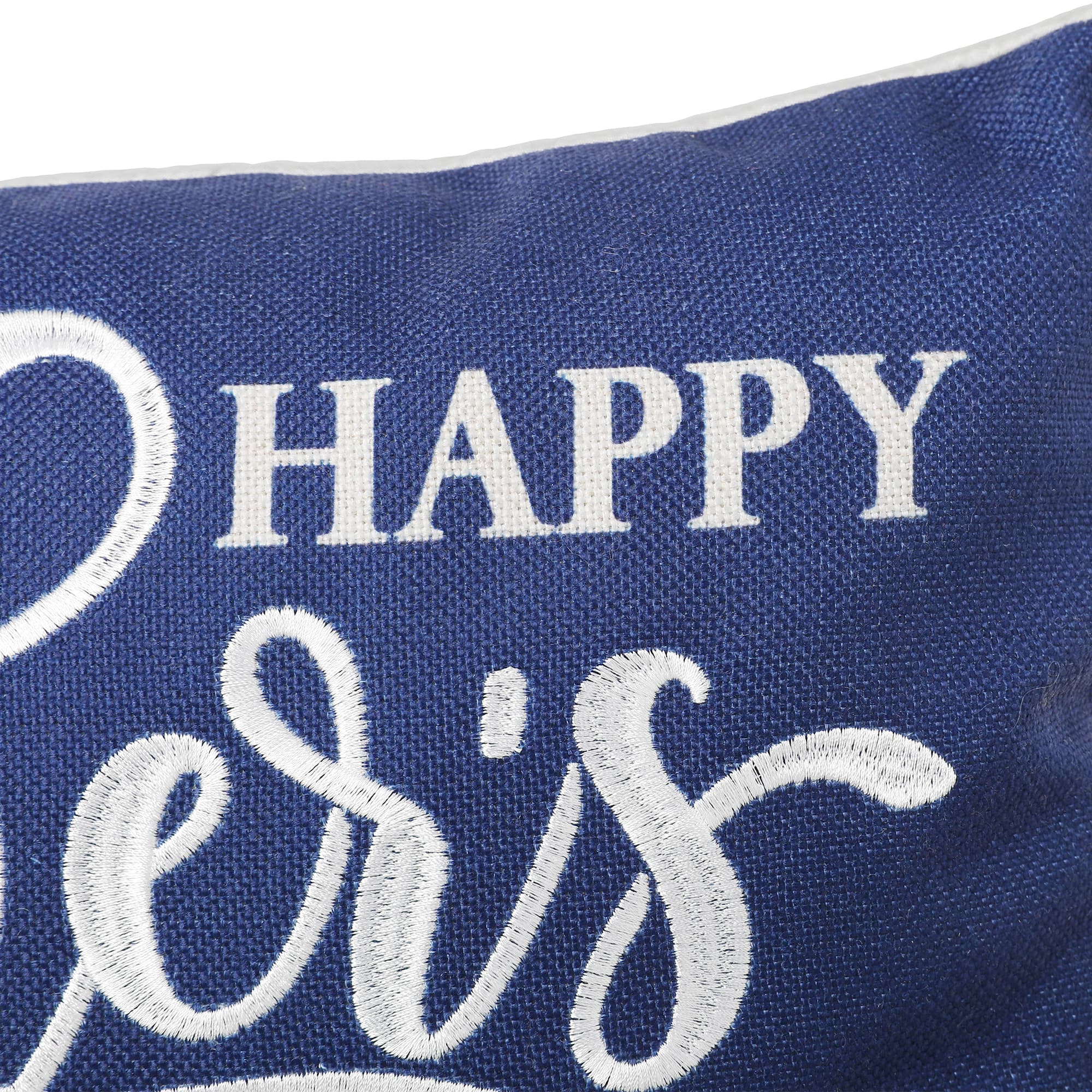 Glitzhome® 18" Faux Burlap Happy Father's Day Pillow