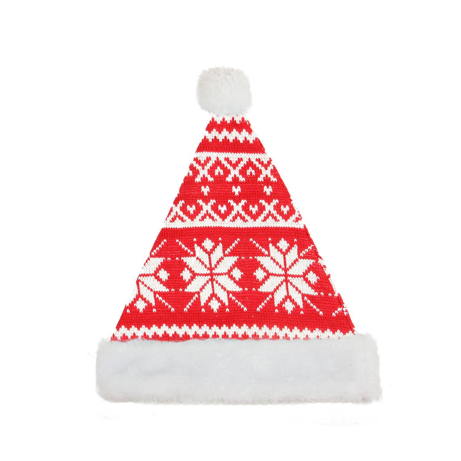14" Alpine Knitted Santa Hat, Adult Medium