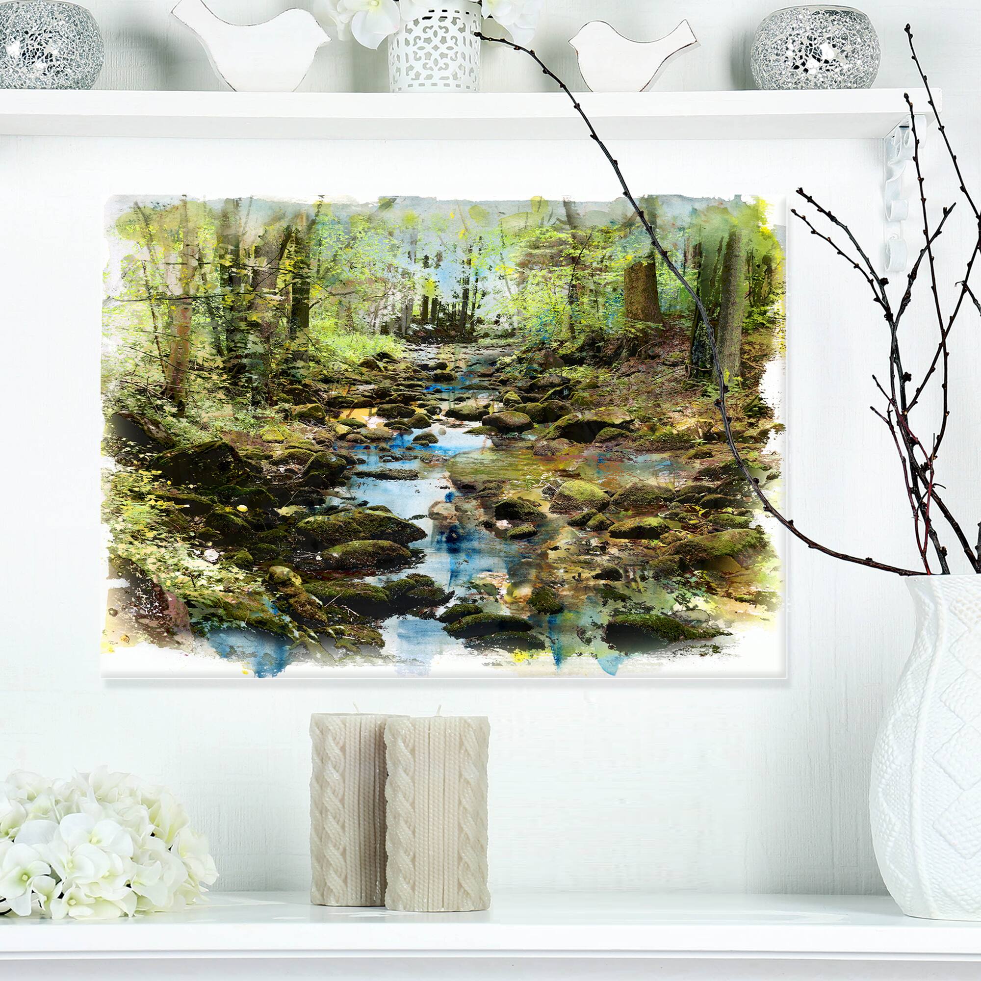 Designart - Stream in the Forest