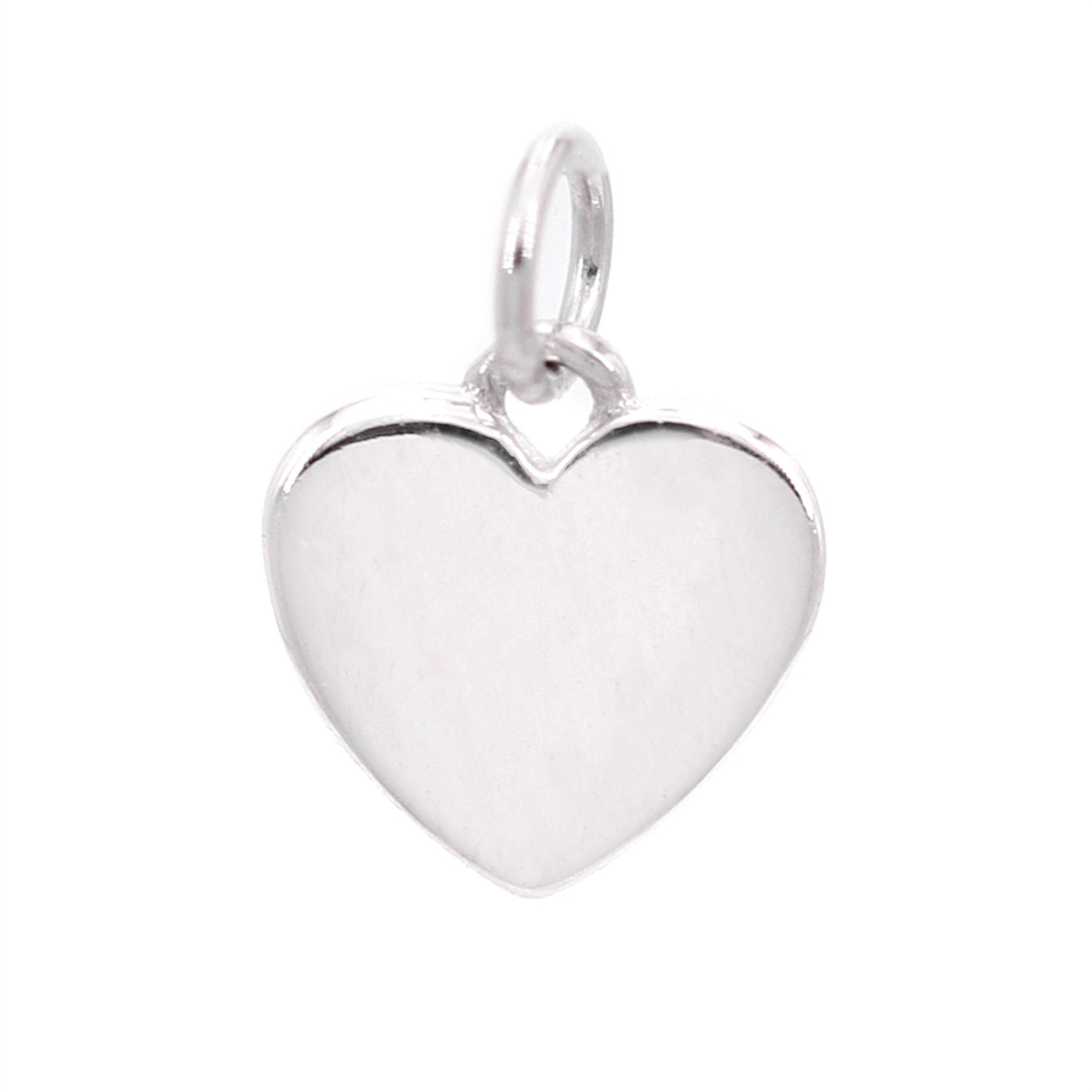 12 Pack: Sterling Silver Heart Icon Charm by Bead Landing™