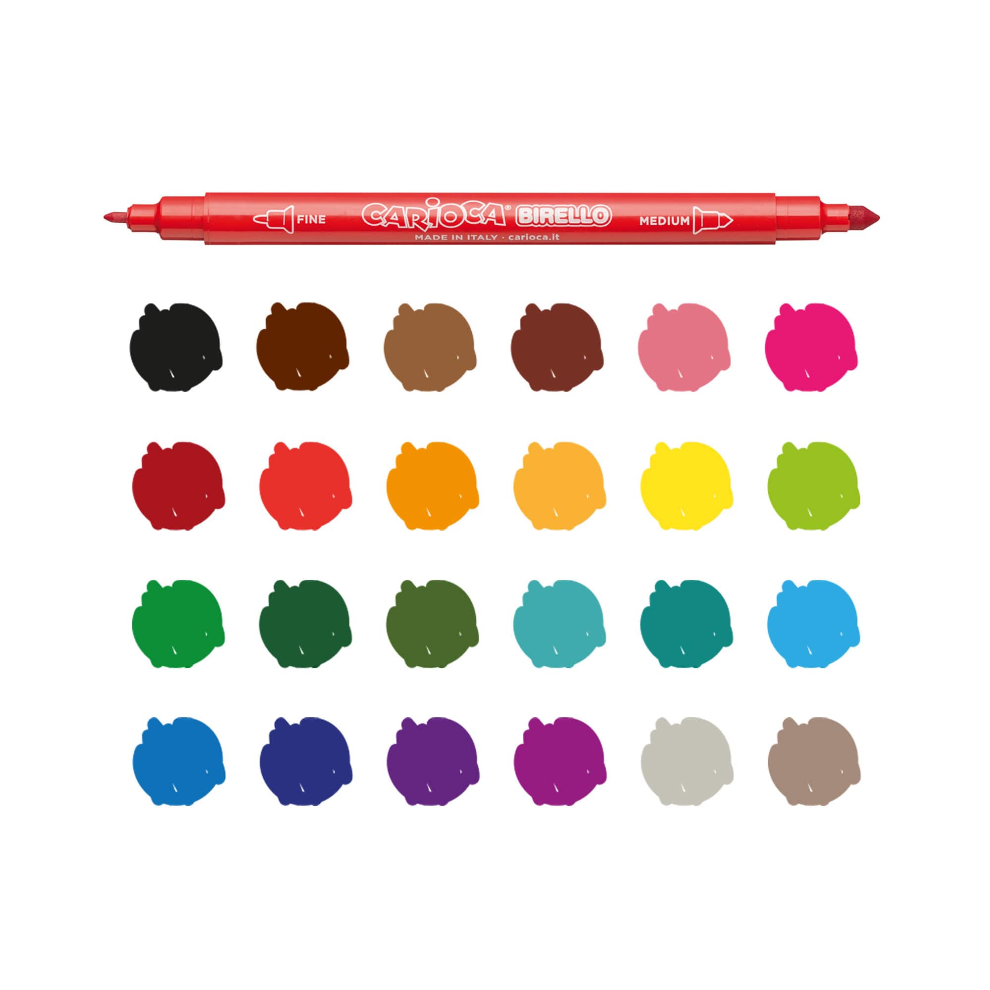 CARIOCA® Birello Washable Double Felt Tip Pen Set