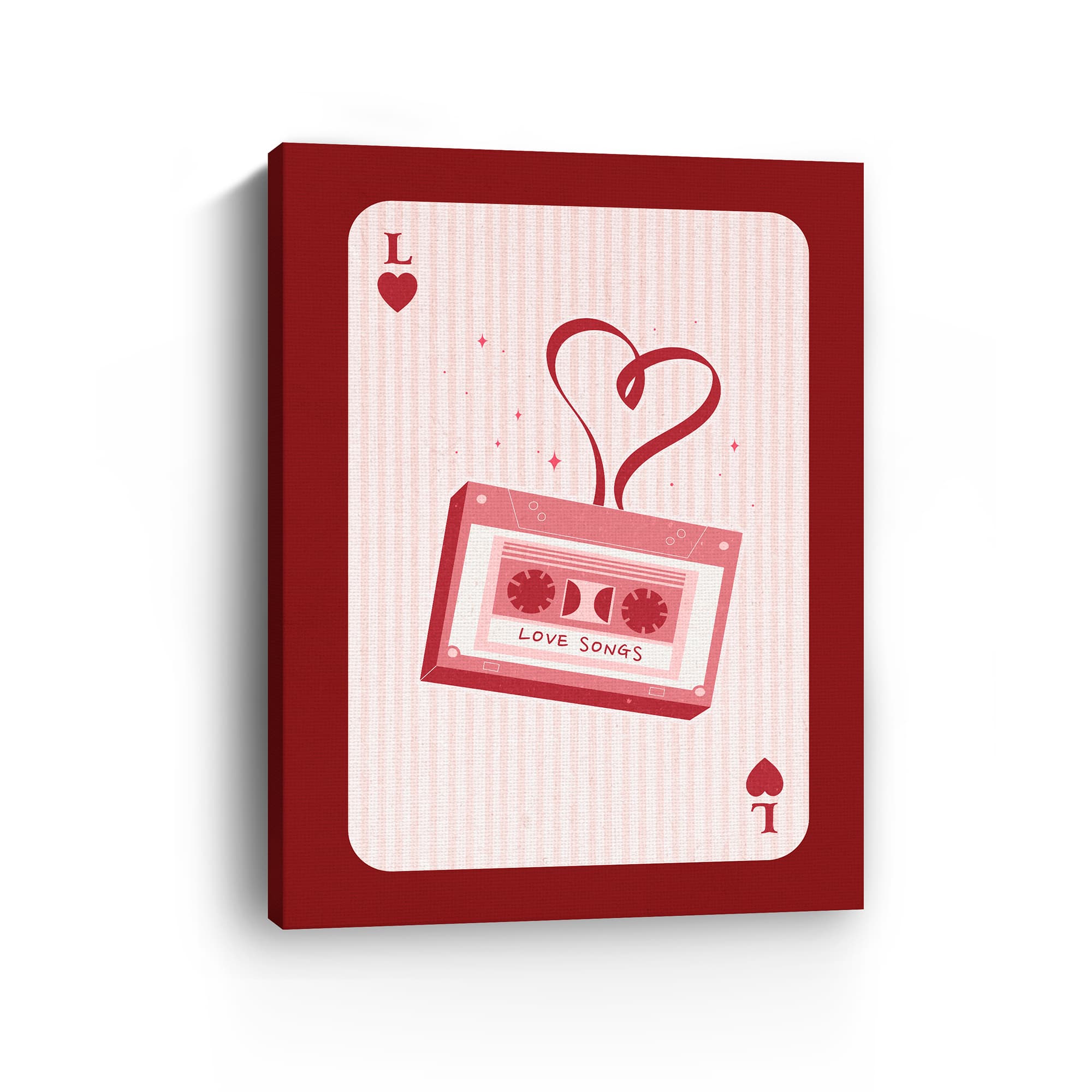 Retro Love Card - Cassette Canvas Giclée Art