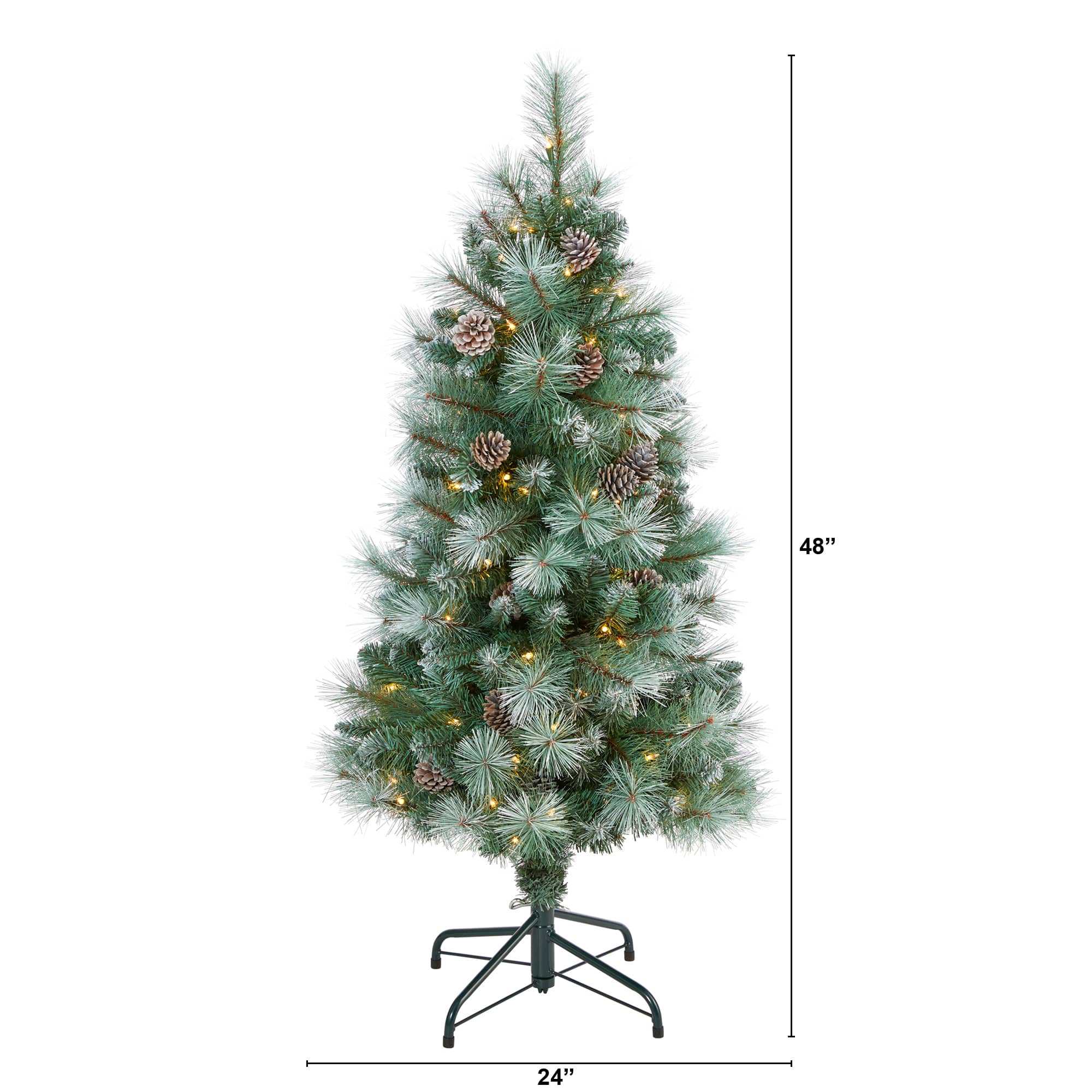 4ft. Pre-Lit British Columbia Mountain Pine Artificial Christmas Tree, Clear LED Lights