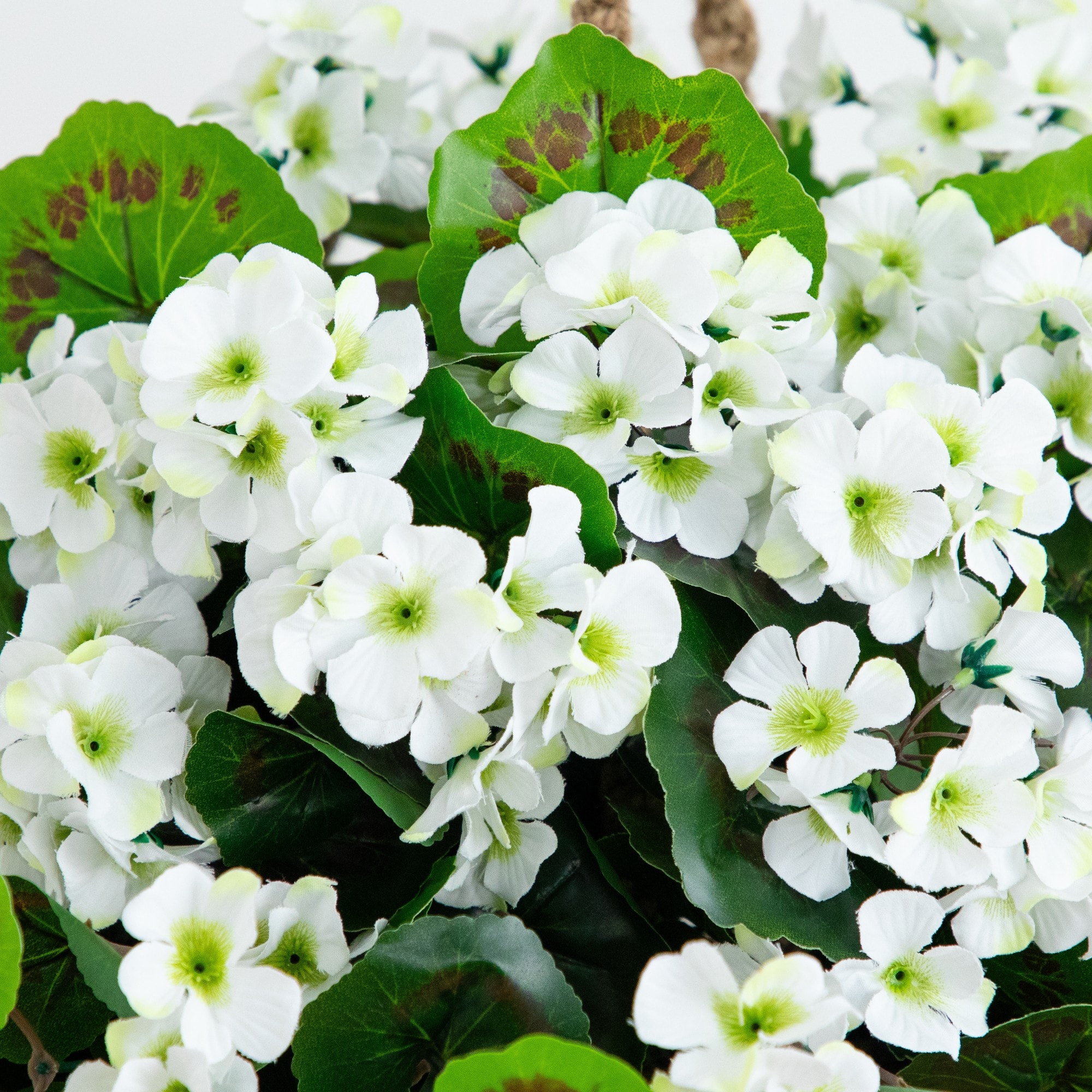 28" UV Resistant Artificial Geranium in Hanging Basket