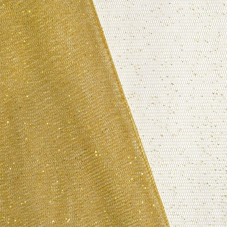 Dark Gold Glitter Tulle