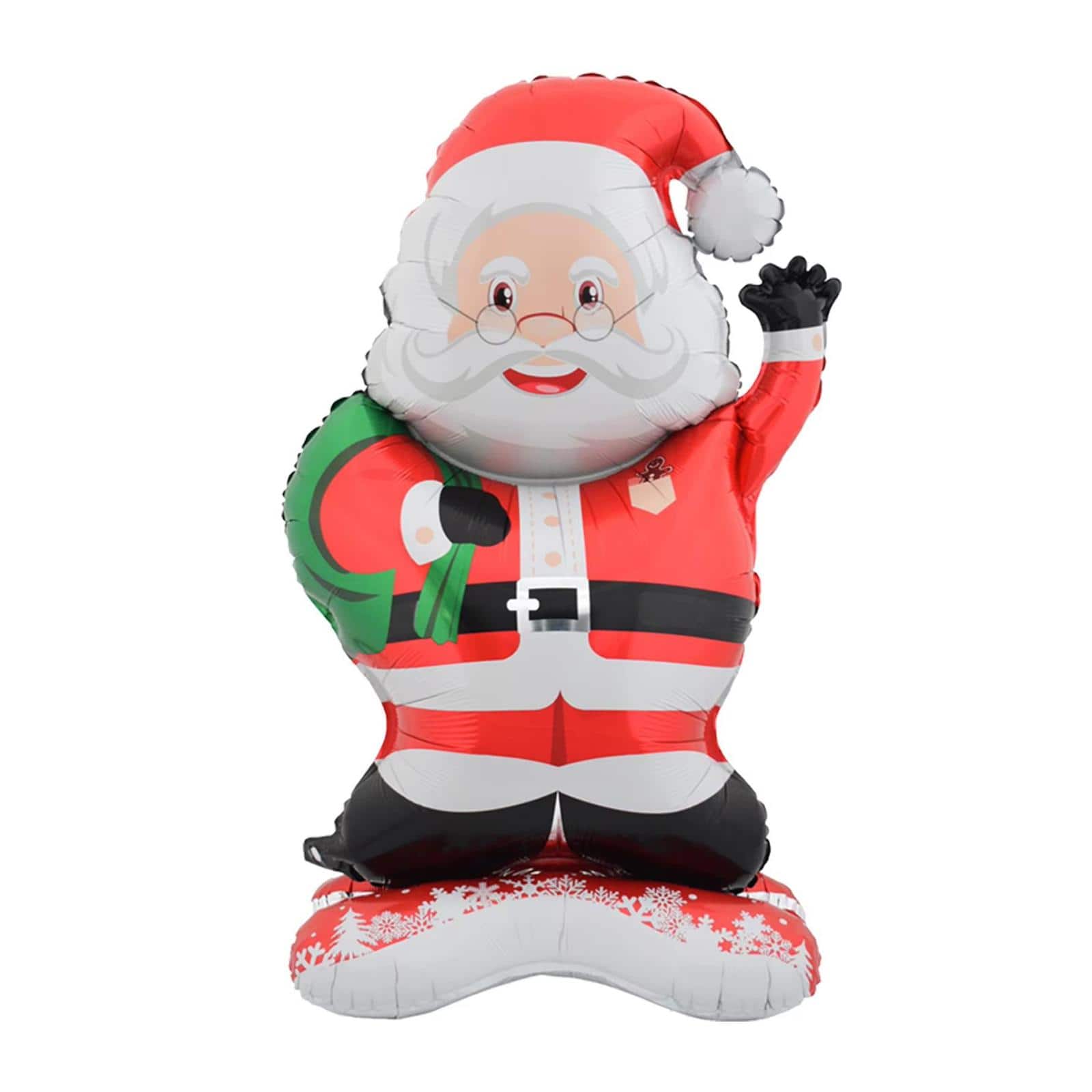 Wizardi 26" x 47" Santa's Christmas Standing Foil Balloon Decoration