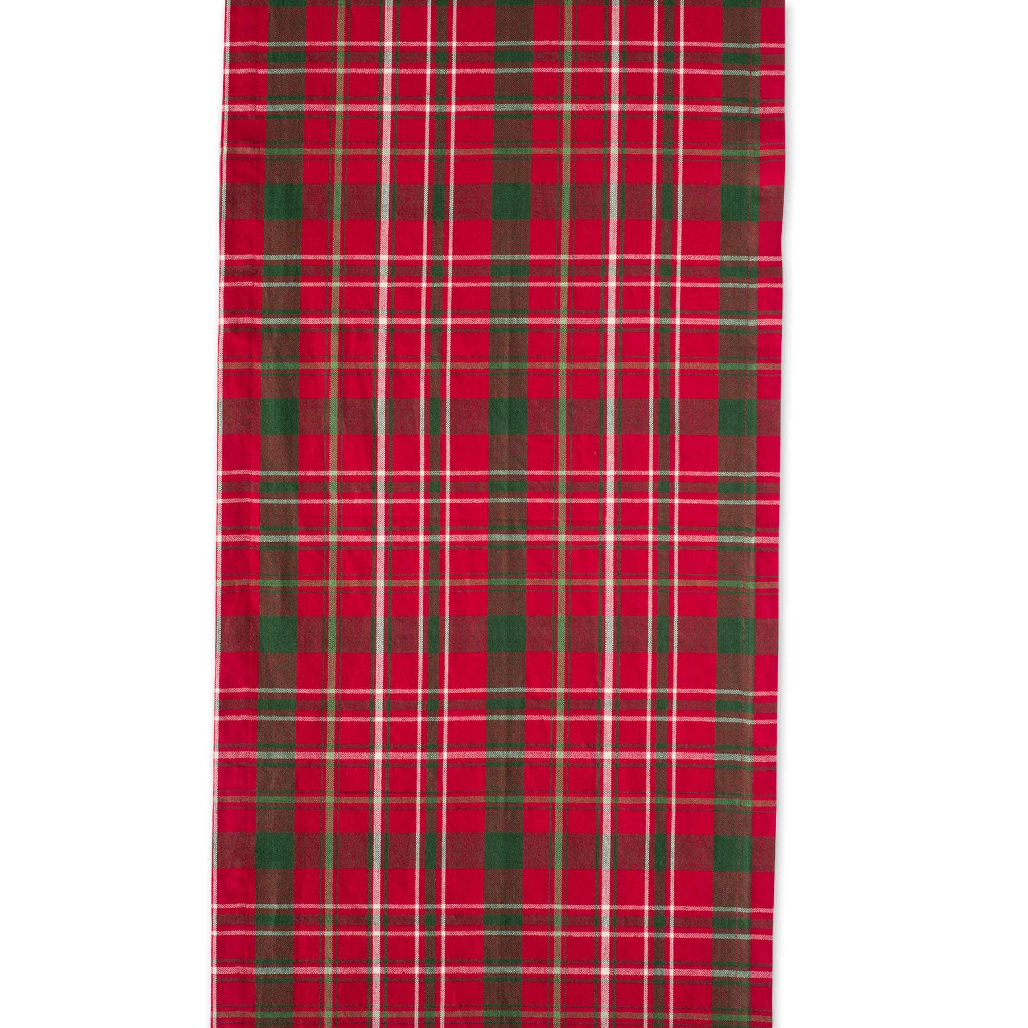 DII® 108" Tartan Holly Plaid Table Runner