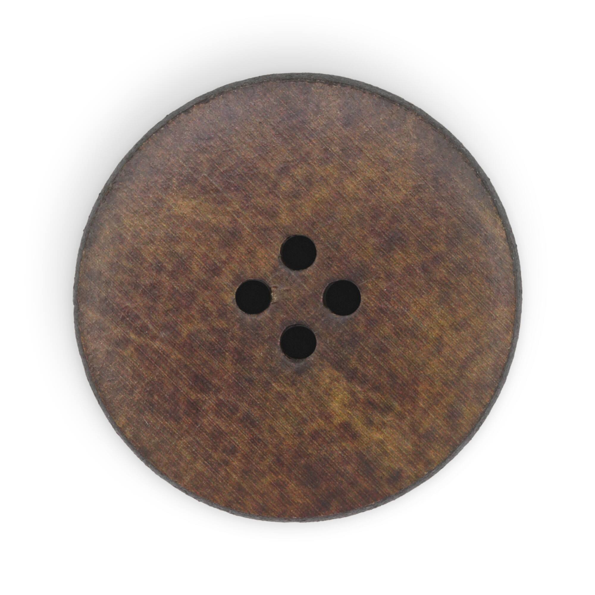 Dritz® 30mm Medium Brown Recycled Leather Round Button, 3ct.