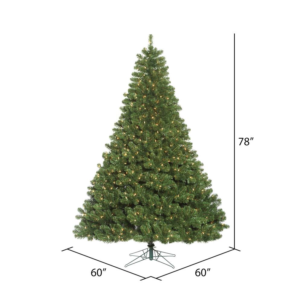 6.5ft. Pre-Lit Oregon Fir Artificial Christmas Tree, Clear Dura-Lit® Lights