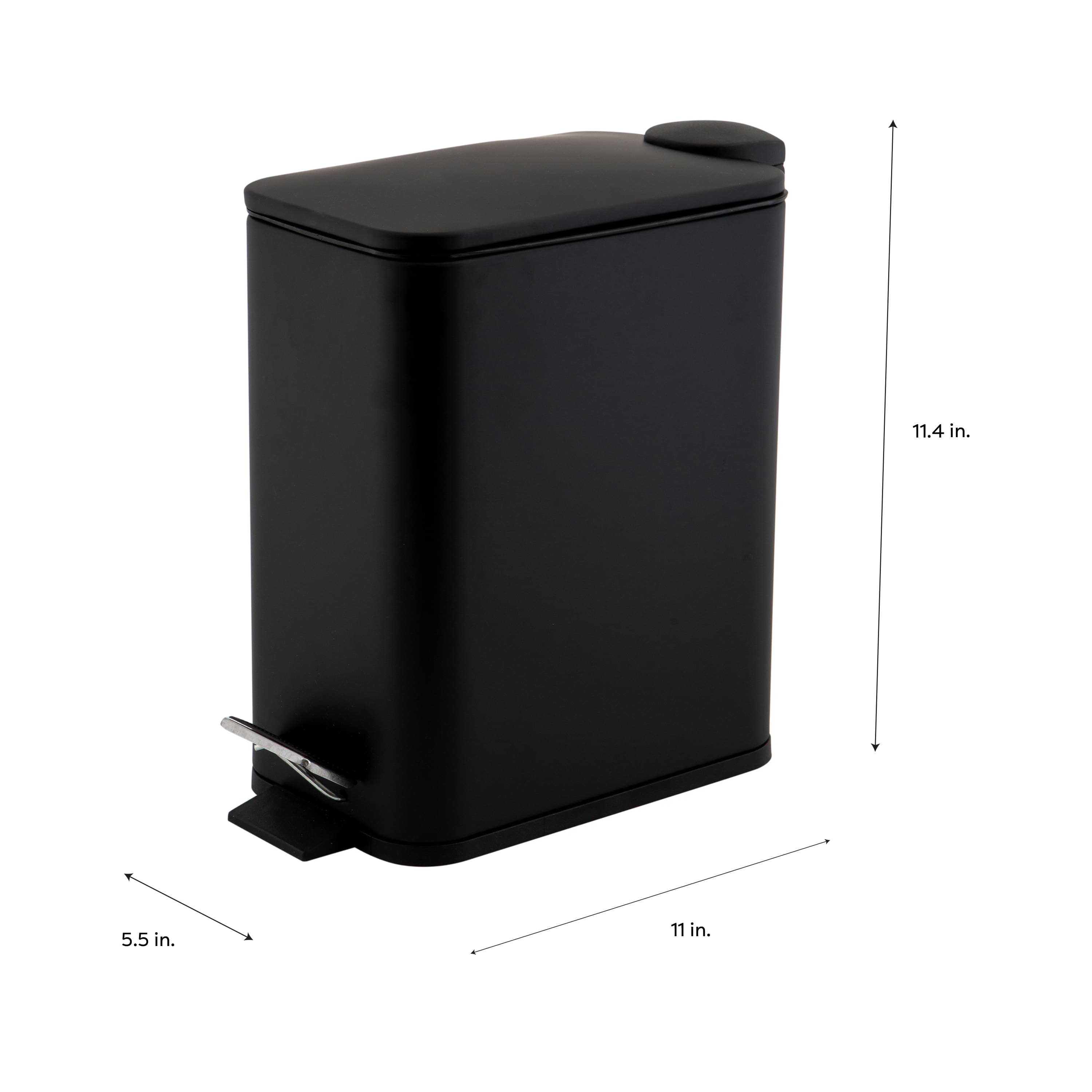 Simplify 5L Slim Rectangular Pedal Trash Bin with Soft Close Lid