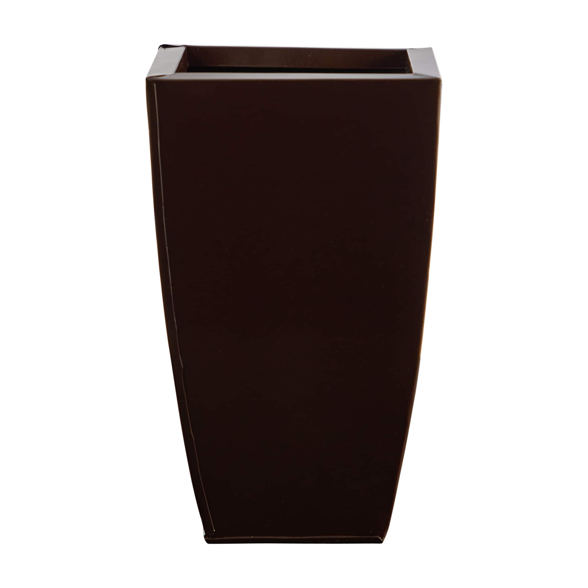13" Bronze Tapered Square Metal Planter