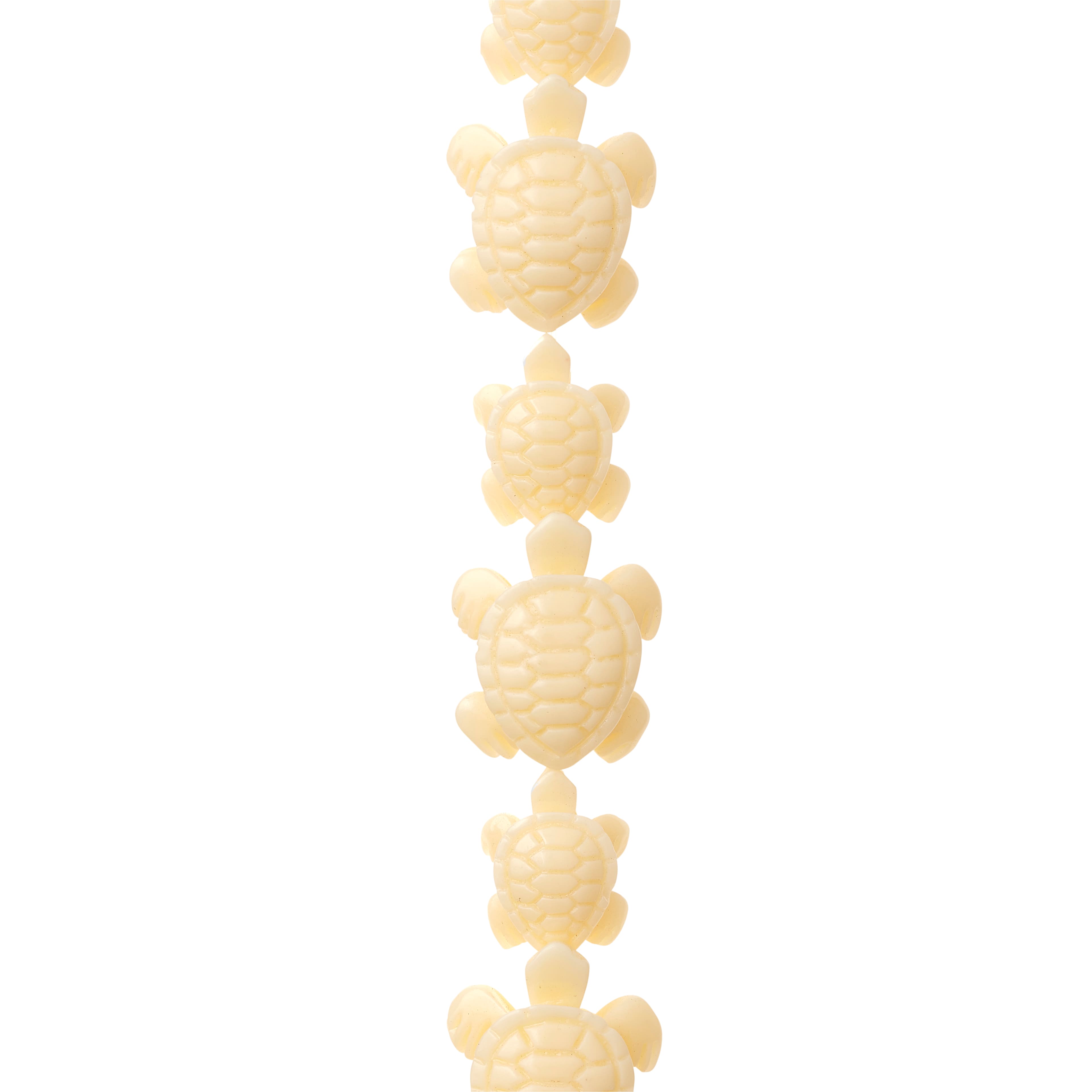 Cream Reconstituted Quartzite Turtle Beads by Bead Landing™