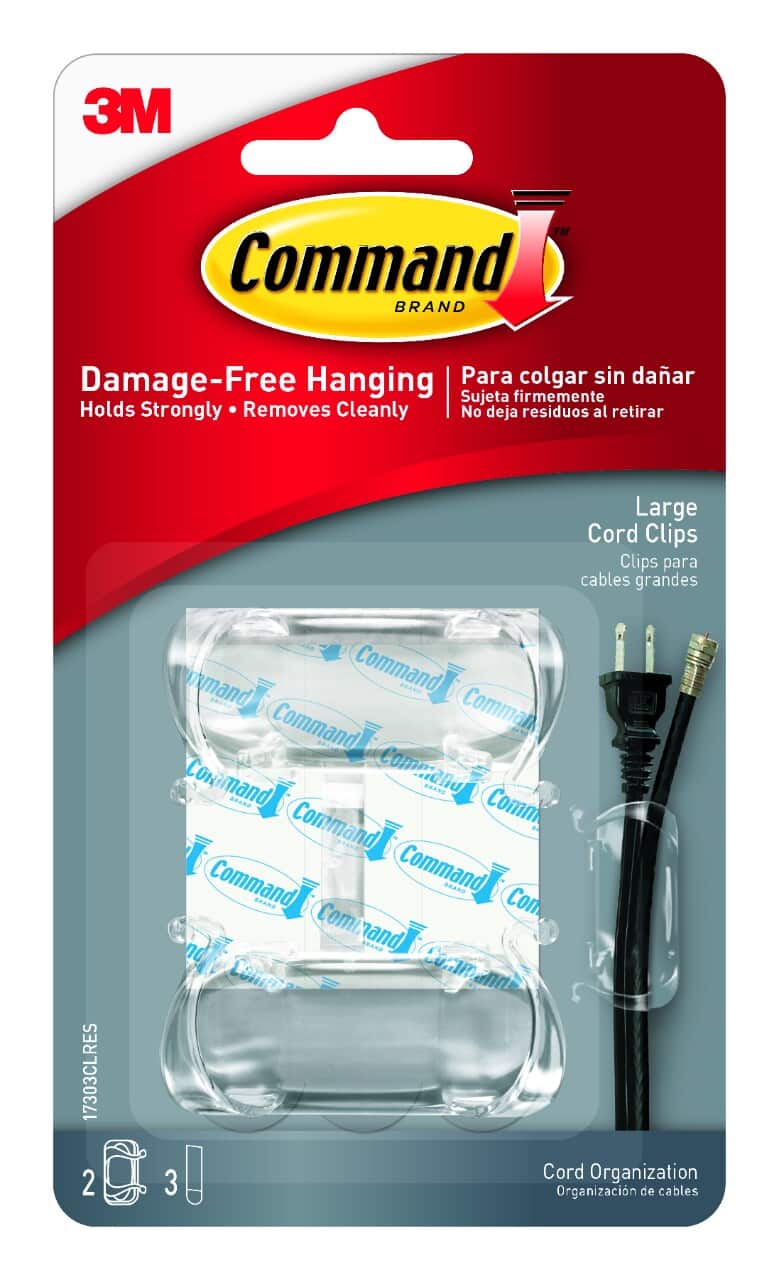 Command™ Clear Large Cord Clips
