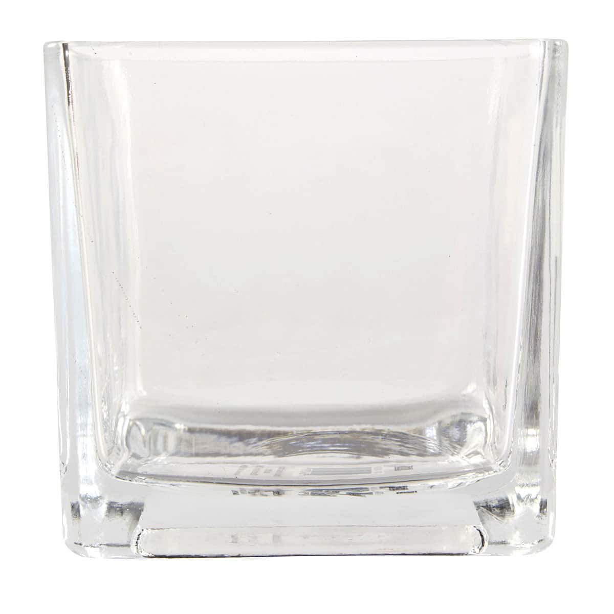 12 Pack: 5" Cube Glass Vase by Ashland®
