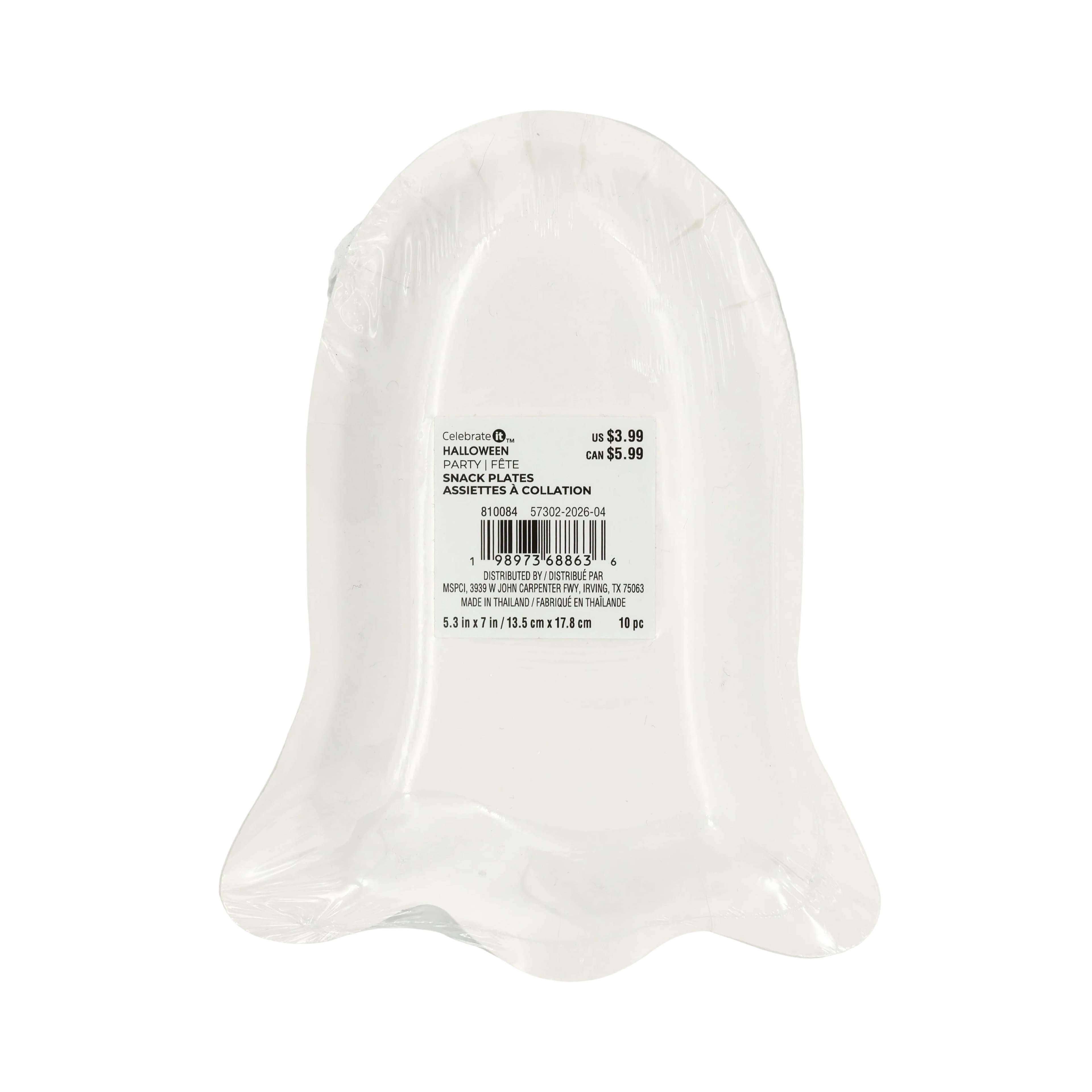7" Halloween Ghost Paper Snack Plates, 10ct. by Celebrate It™