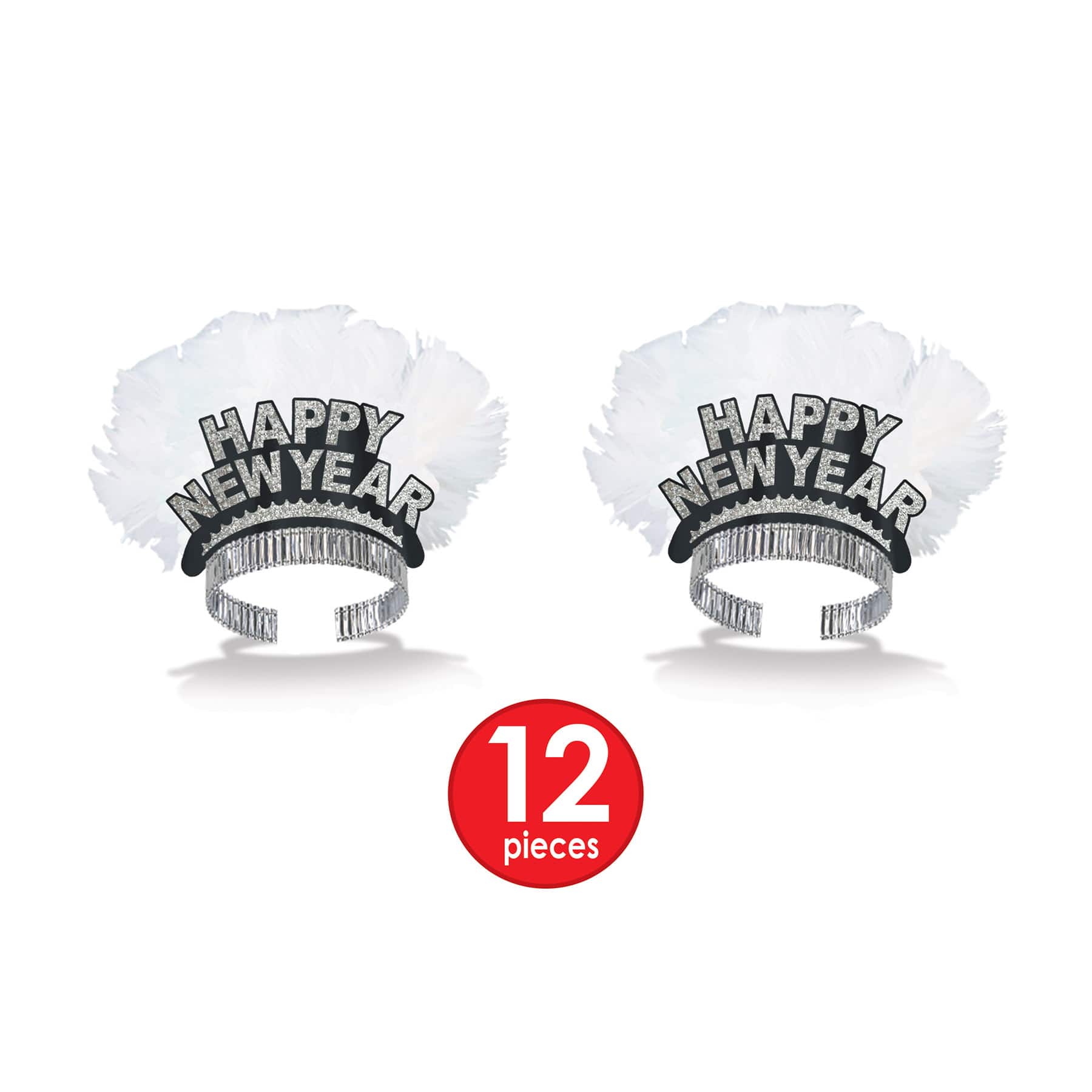 Beistle Silver & White New Year Platinum Party Favor Kit for 25